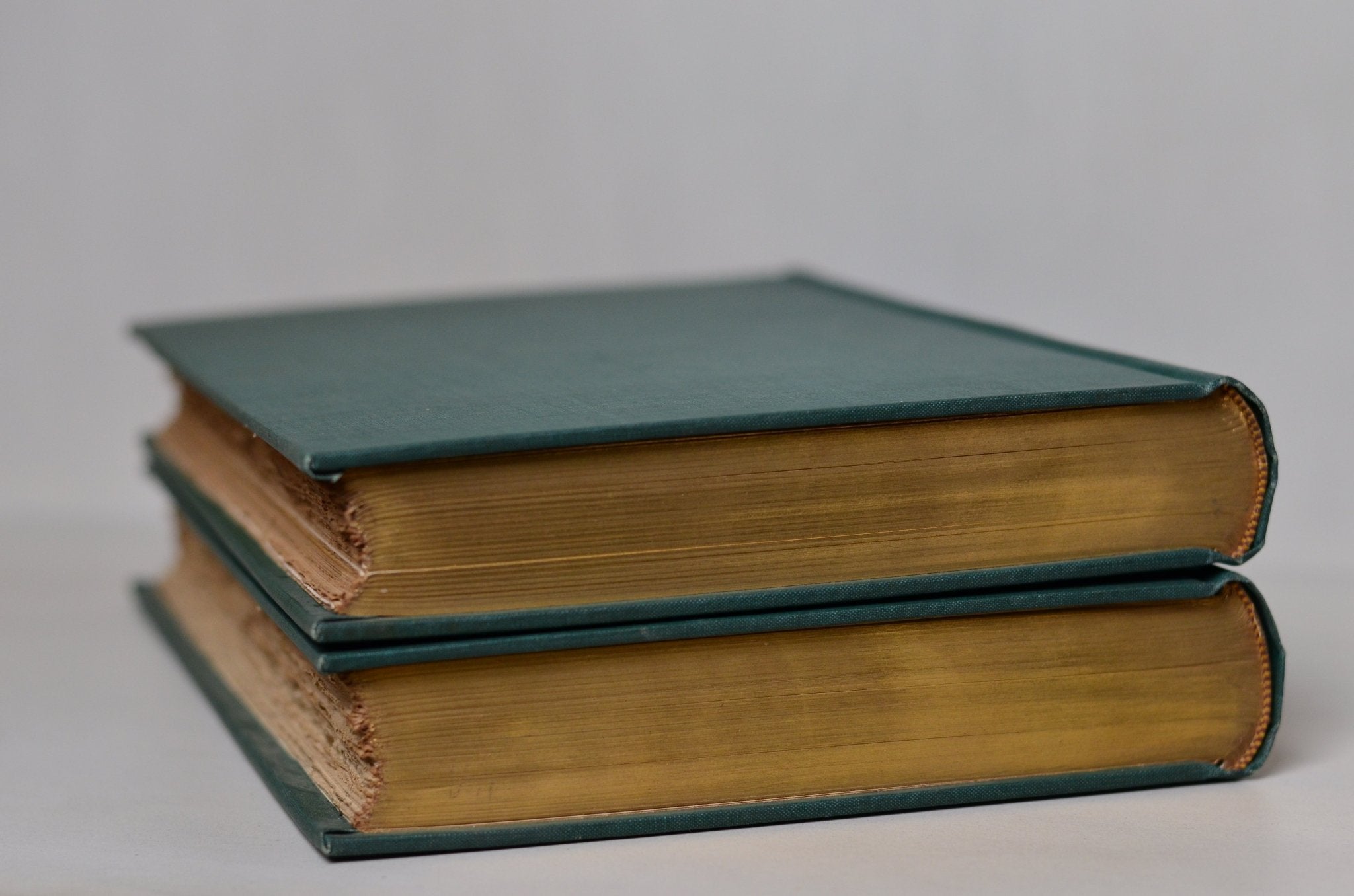 Green Antique Cloth Book Set – 2 Oversized Books, World's Best Literature
