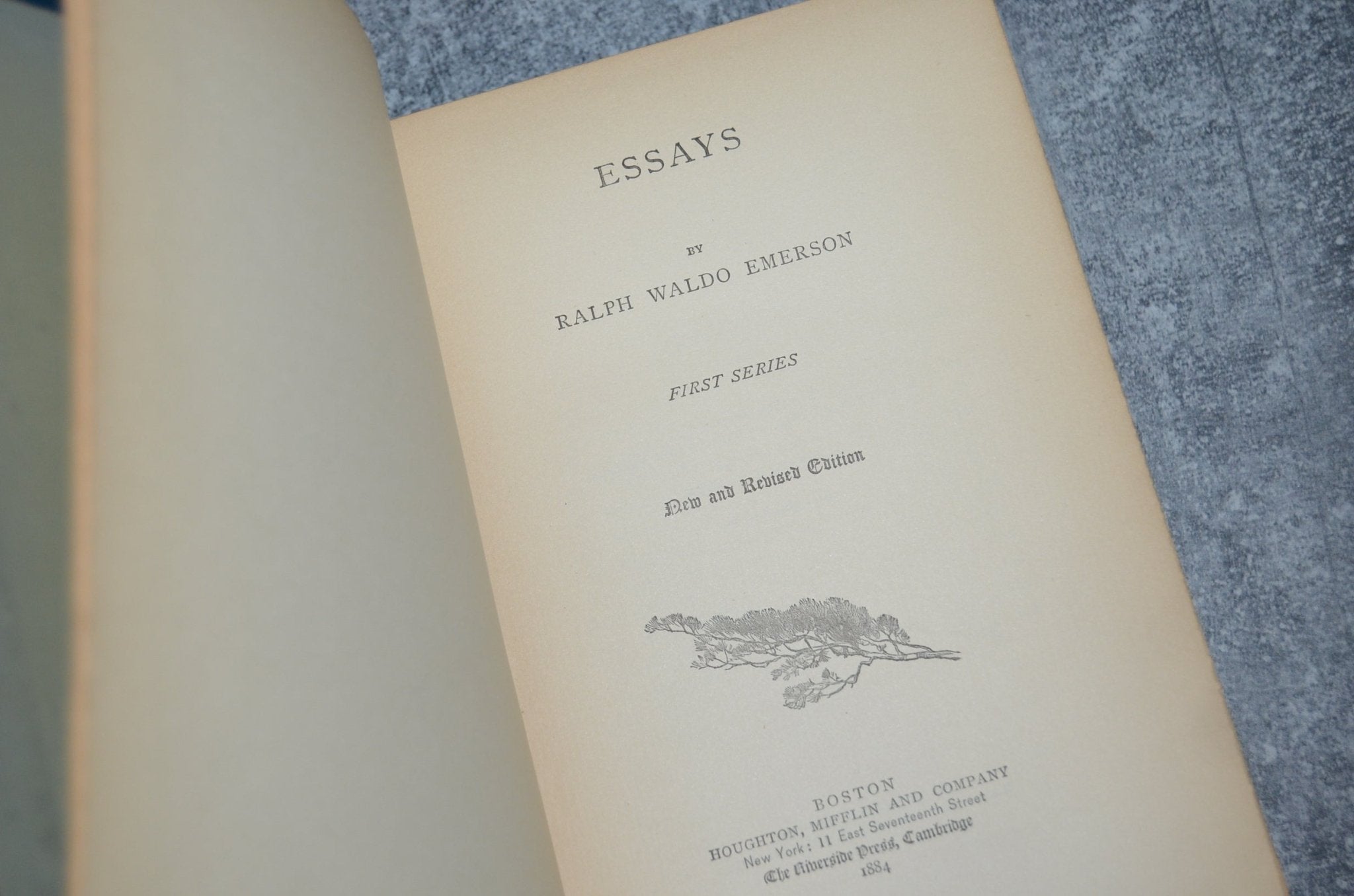 Antique Cloth Bound Book Décor – Ralph Waldo Emerson - 1884 - Brookfield Books