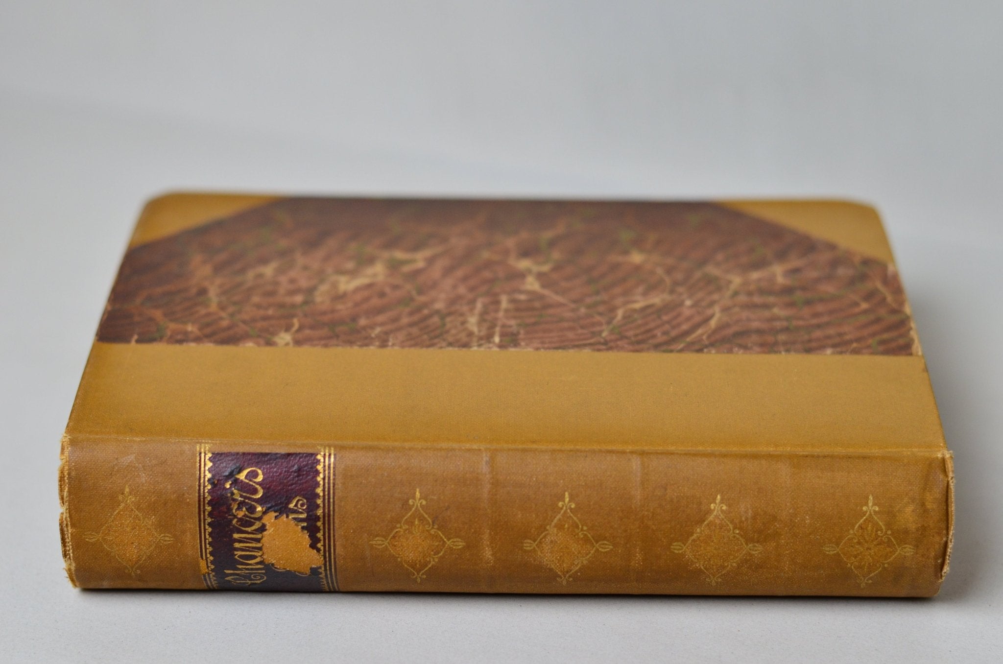 Antique Cloth Bound Poetical Works of Geoffrey Chaucer c. 1897 - Canterbury Tales - Brookfield Books