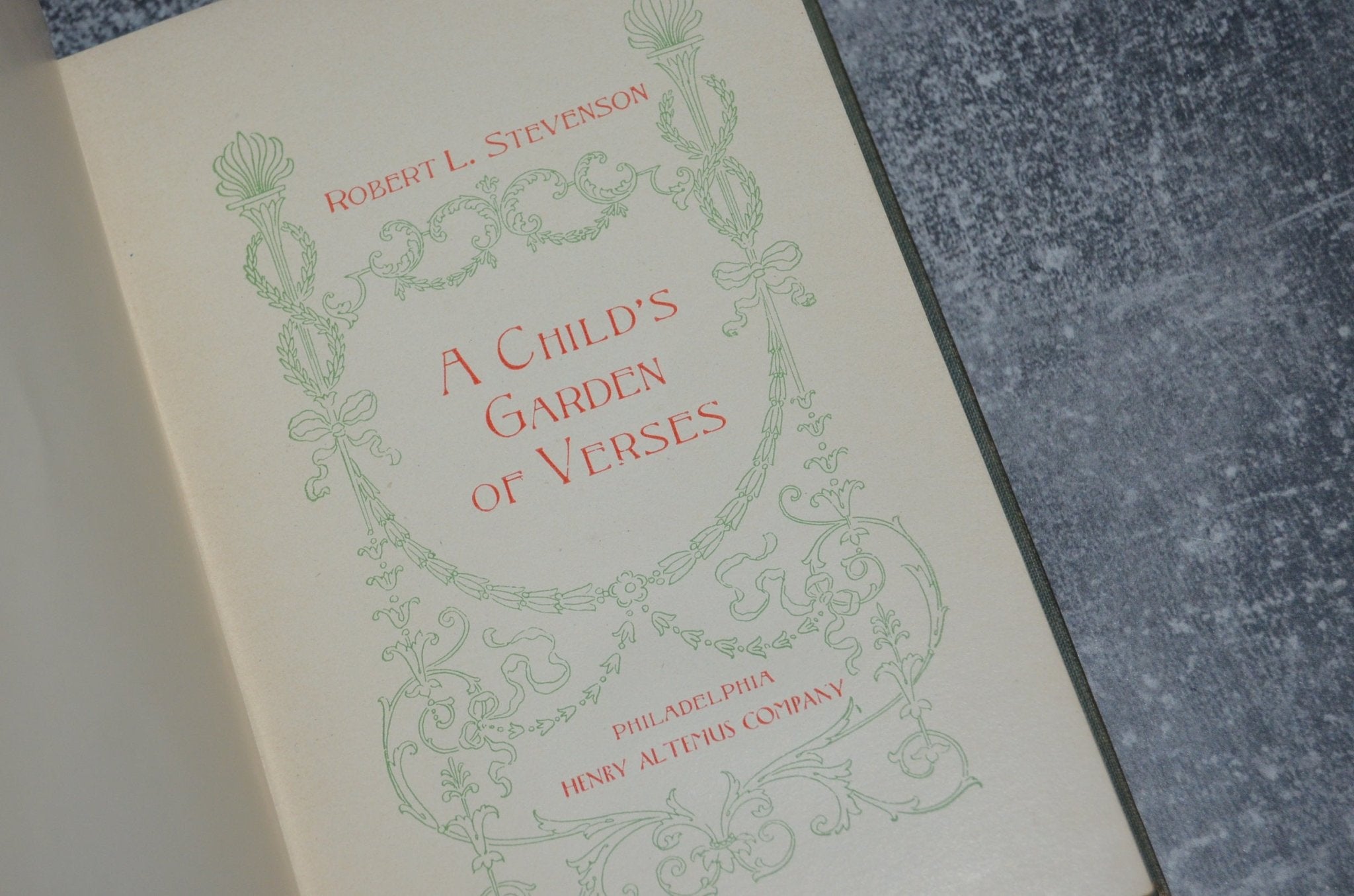 Antique Decorative A Child’s Garden of Verses by Robert Louis Stevenson - Brookfield Books