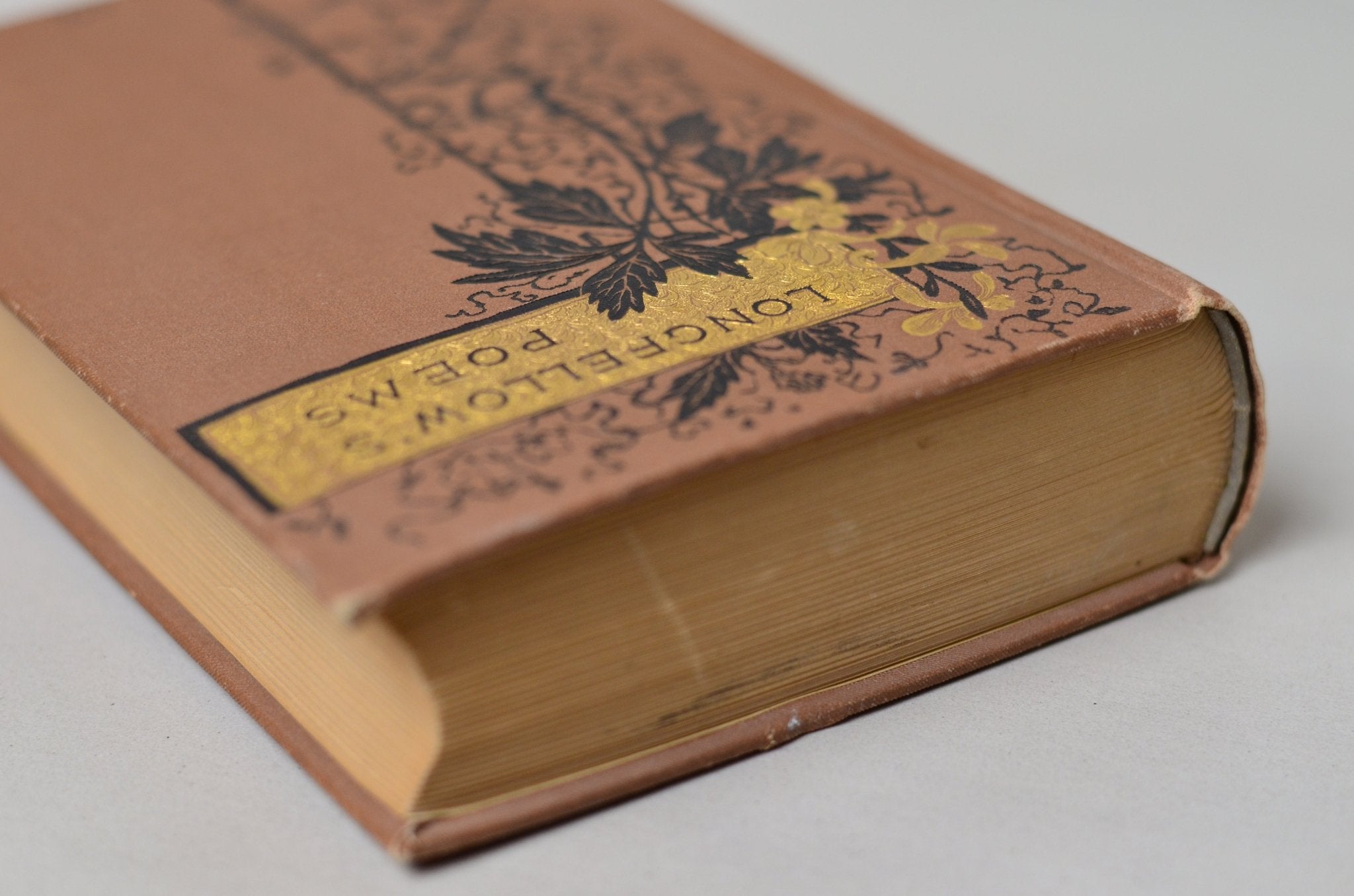 Antique Decorative Binding Poems of Henry Wadsworth Longfellow 1883 - Brookfield Books
