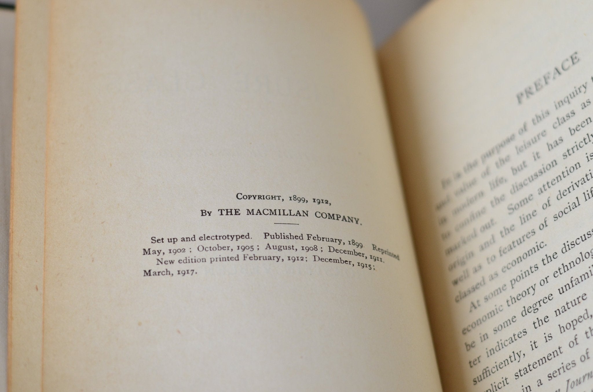 Antique Early Printing The Theory of the Leisure Class by Thorstein Veblen 1917 - Brookfield Books