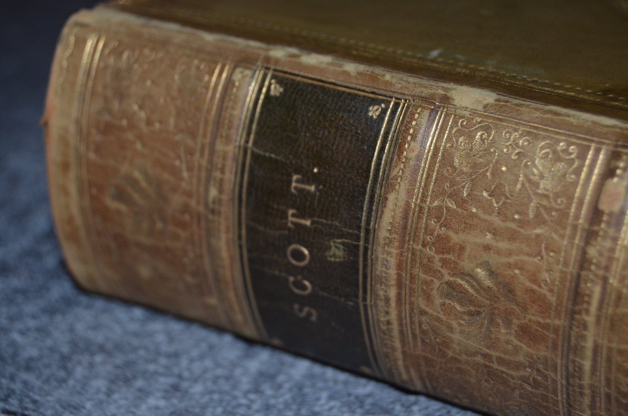 Antique Fine Leather Bound Poems of Sir Walter Scott 1898 - Brookfield Books