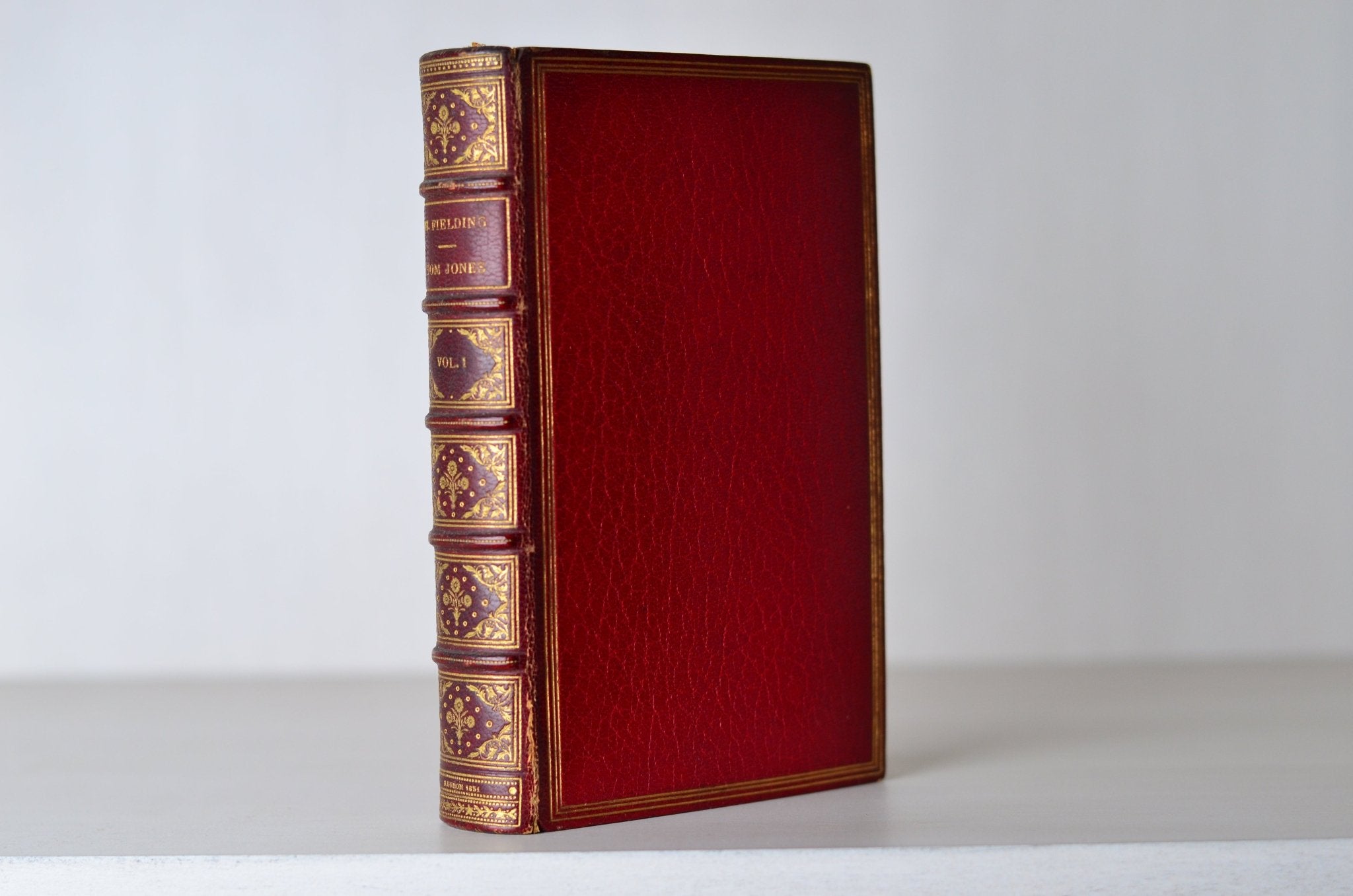 Antique Fine Leather Bound Tom Jones by Henry Fielding 1836, Volume I - Brookfield Books