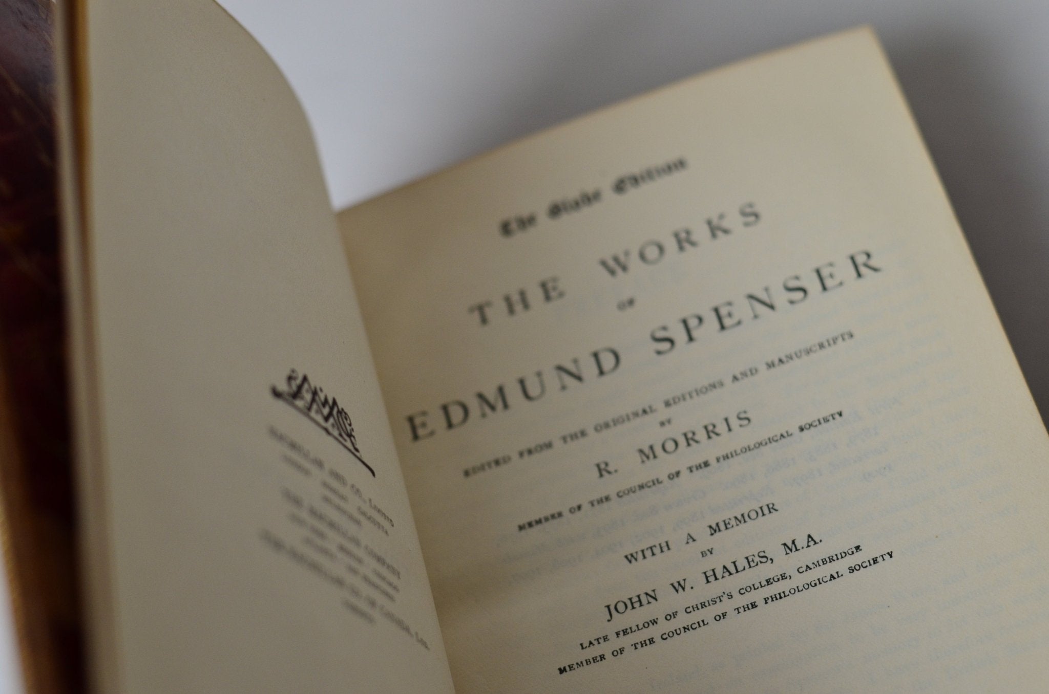 Antique Full Leather Tree Calf Binding The Works of Edmund Spenser 1909 - Brookfield Books