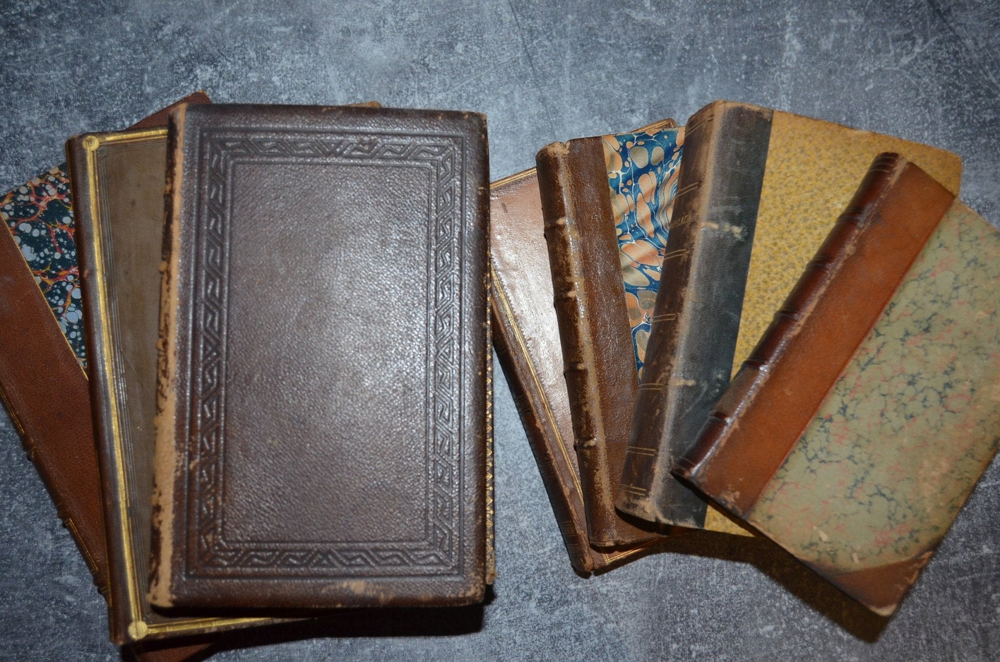 Antique Leather Bound Book Décor 10” Dark Brown – Alfred Tennyson, Julia Pardoe - Brookfield Books