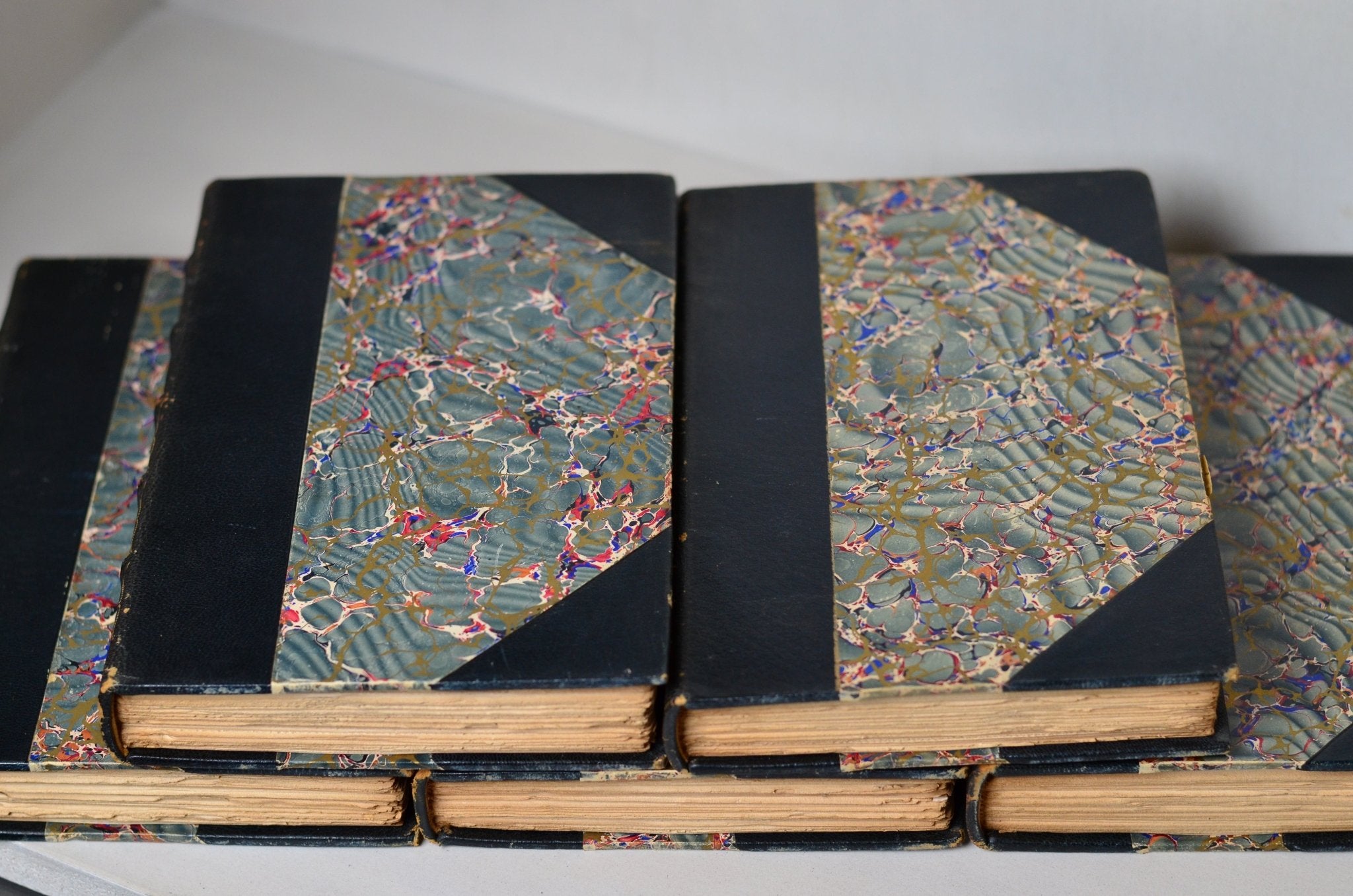 Black Antique Leather Book Set – 5 Books, Rudyard Kipling