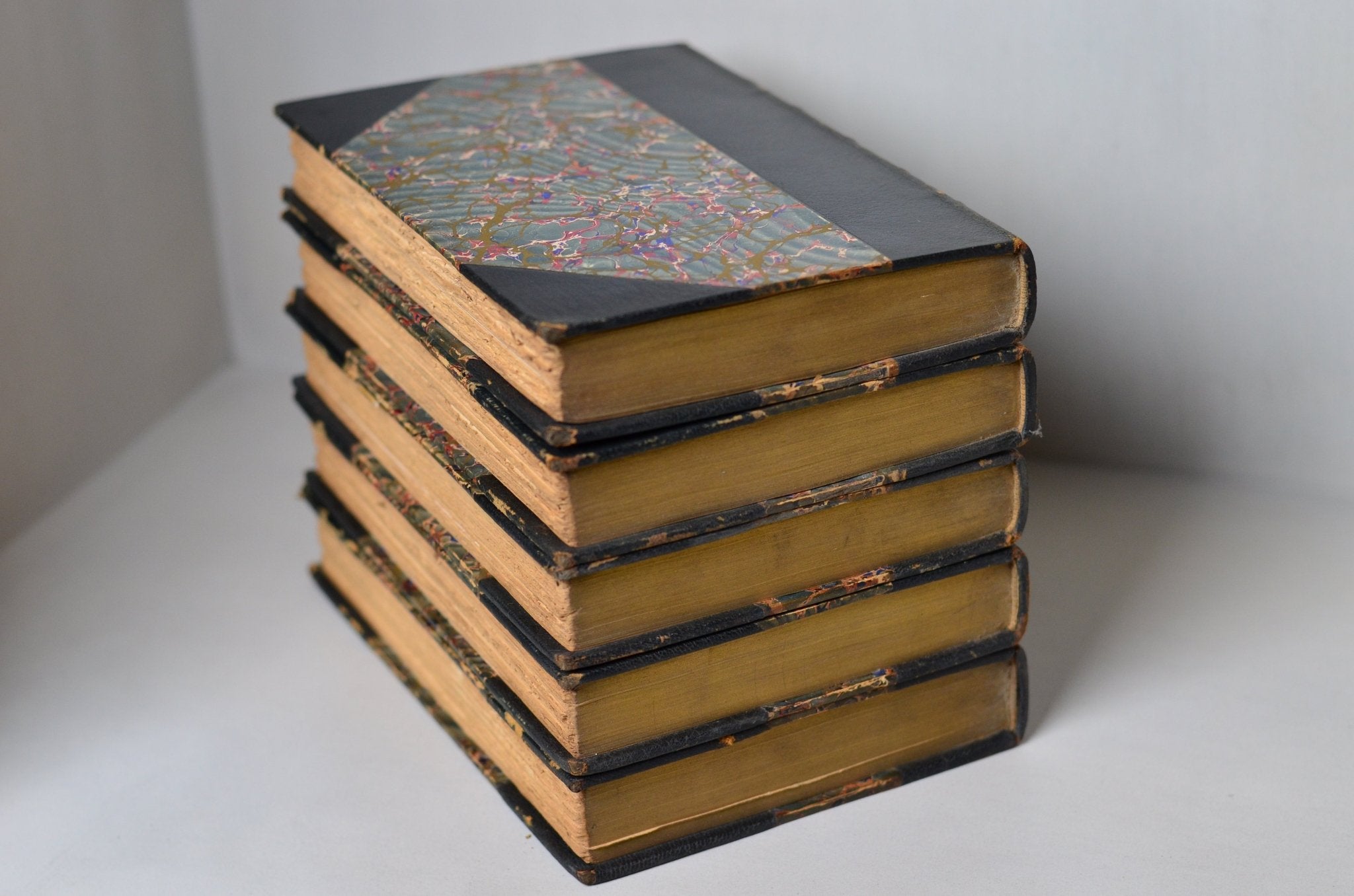 Black Antique Leather Book Set – 5 Books, Rudyard Kipling