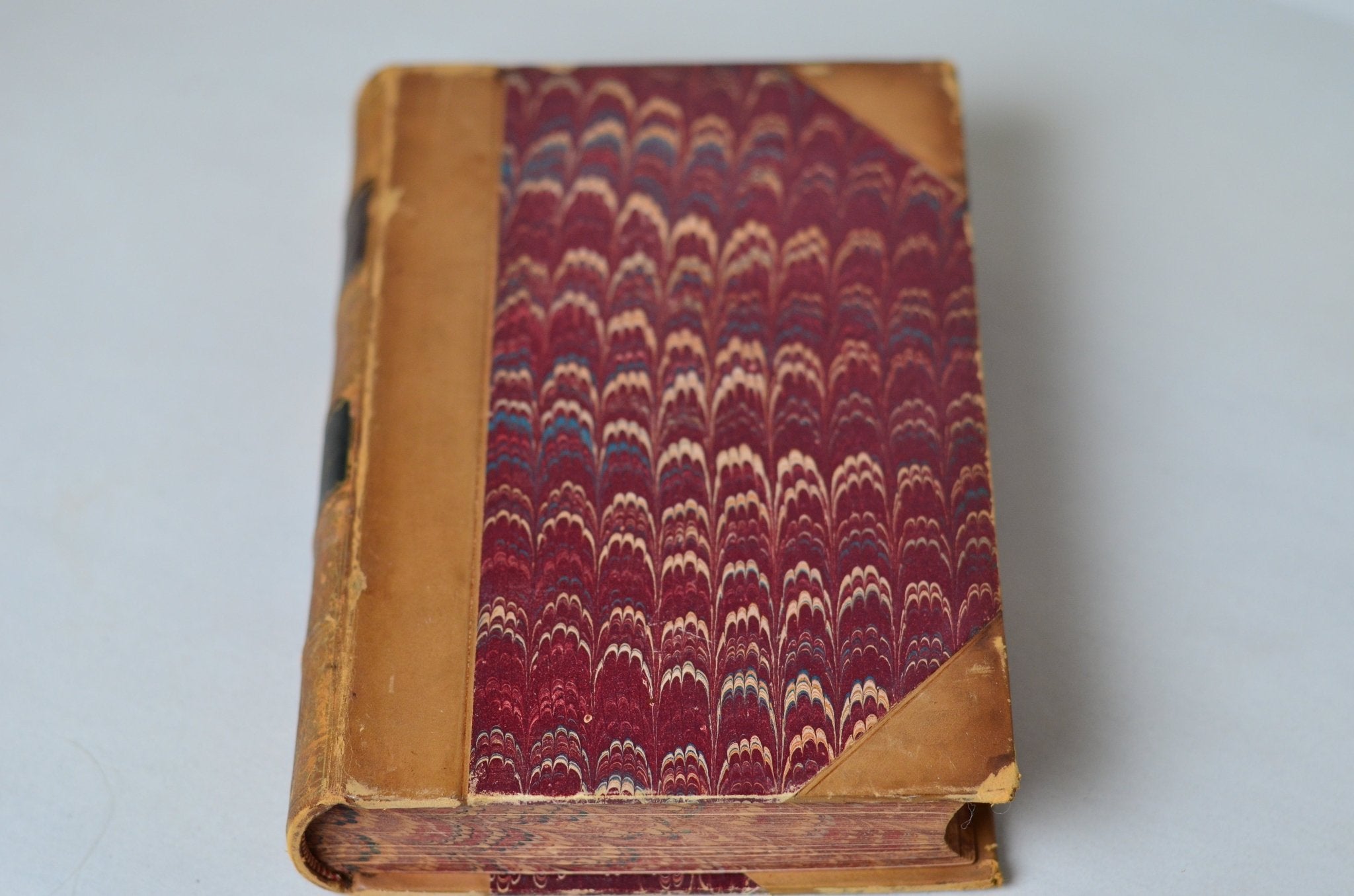 Antique Leather Bound Book Decor - Brown, Sir Walter Scott, 1871 - Brookfield Books