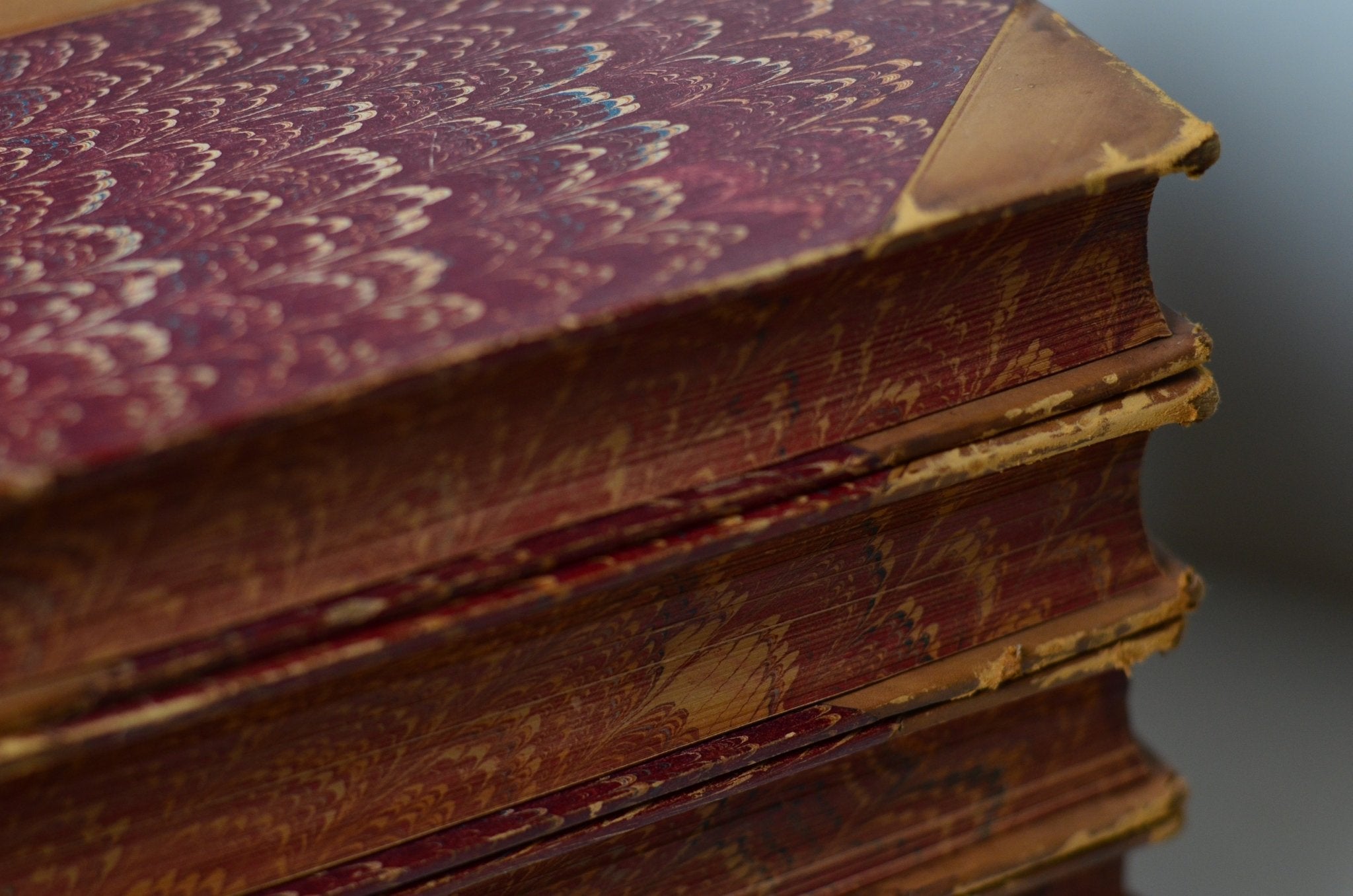 Antique Leather Bound Book Decor - Brown, Sir Walter Scott, 1871 - Brookfield Books