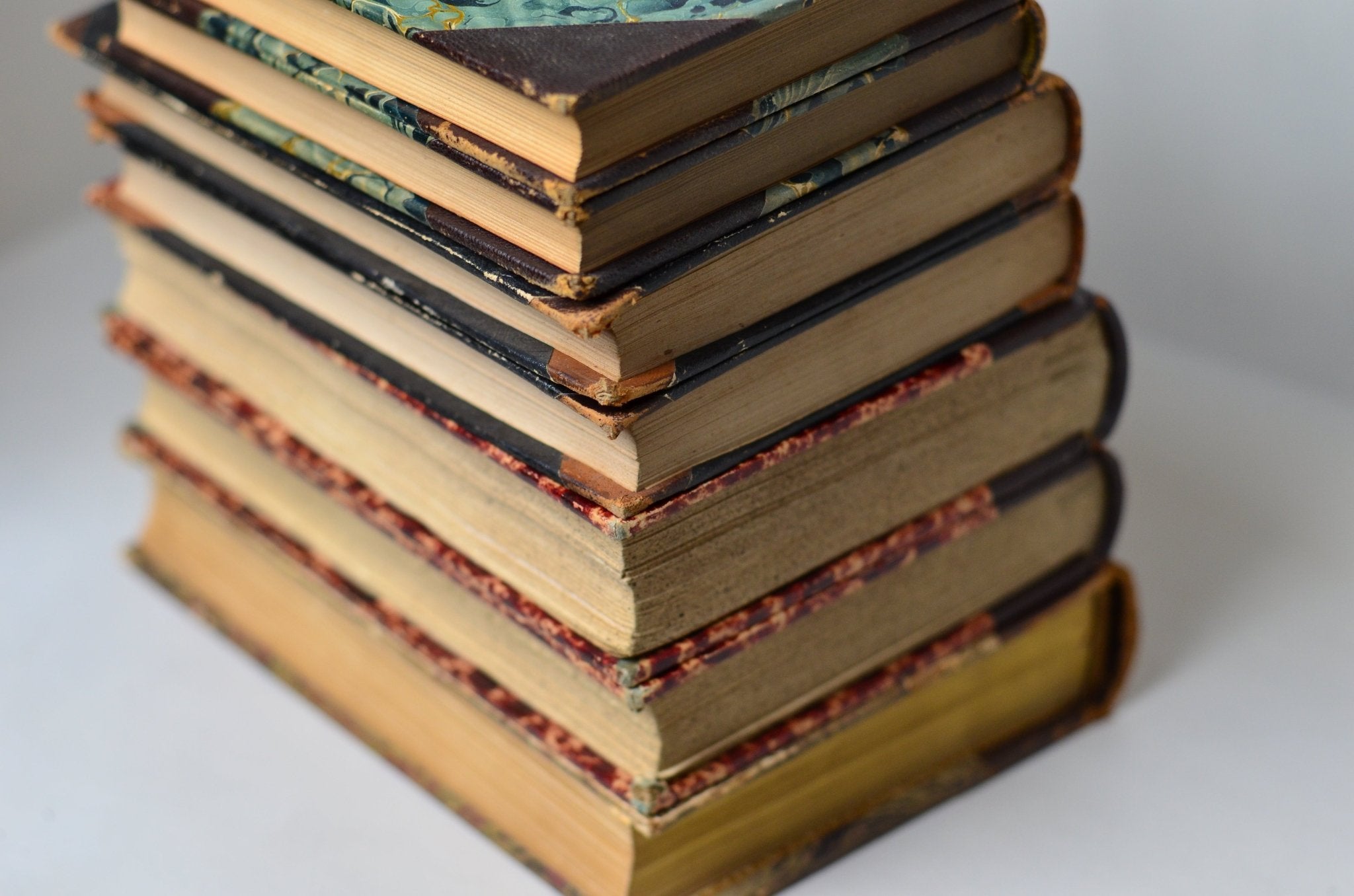 Dark Brown Antique Leather Book Set – 7 Books, Victor Hugo