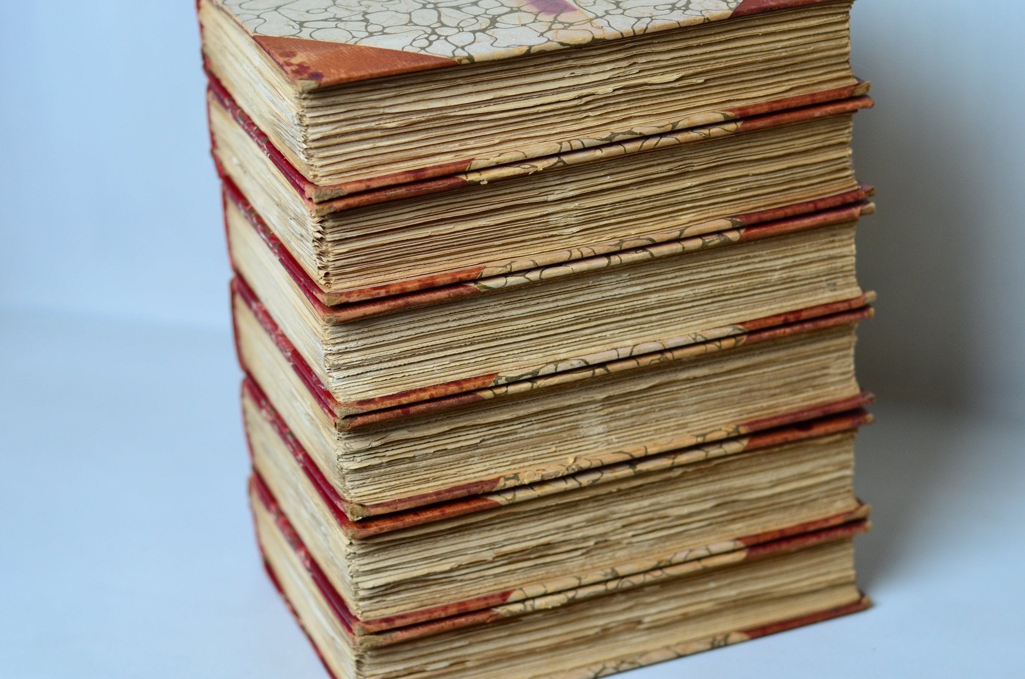 Antique Leather Bound Book Decor - Burnt Orange, George Eliot - Brookfield Books