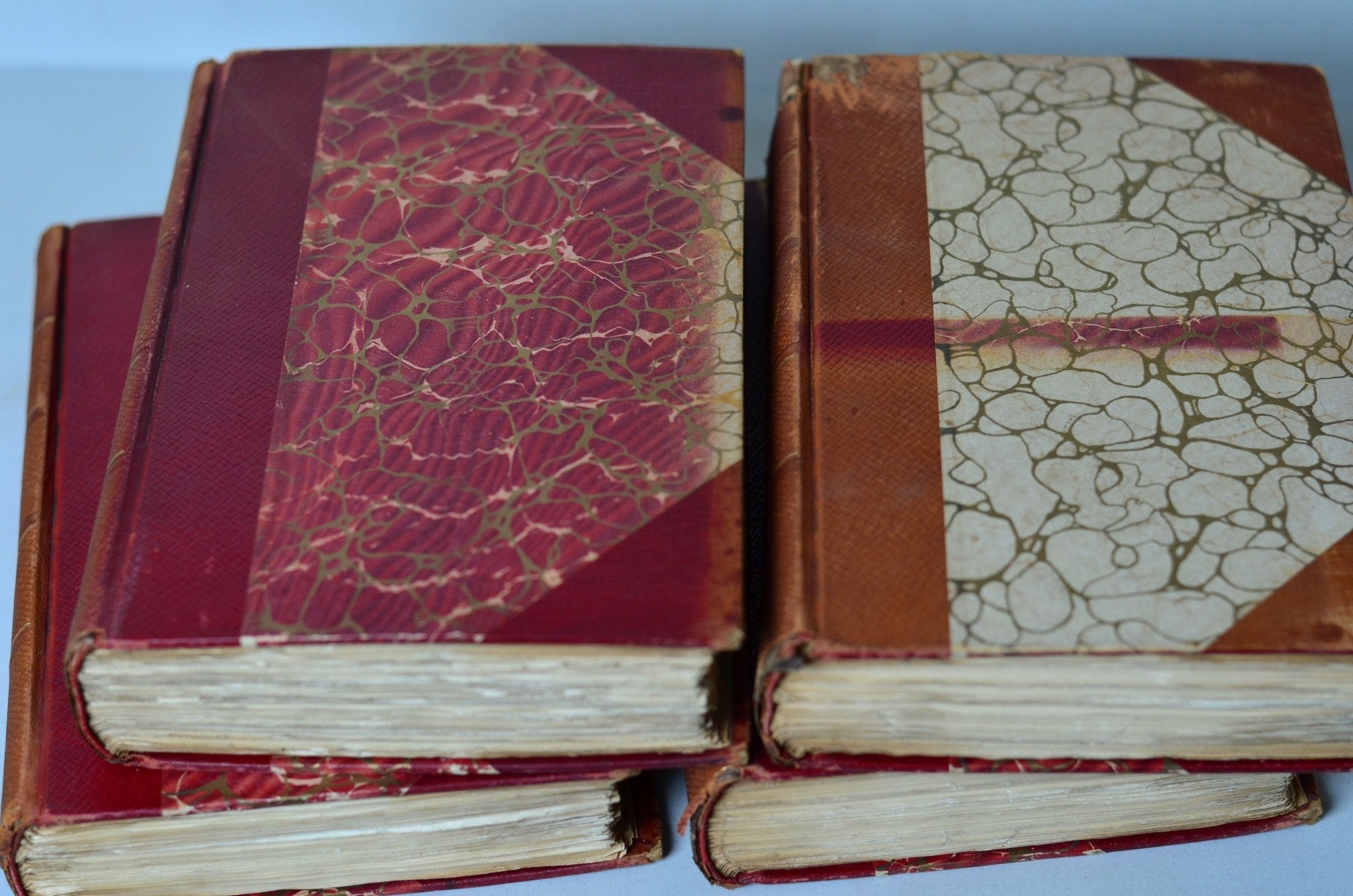 Antique Leather Bound Book Decor - Burnt Orange, George Eliot - Brookfield Books
