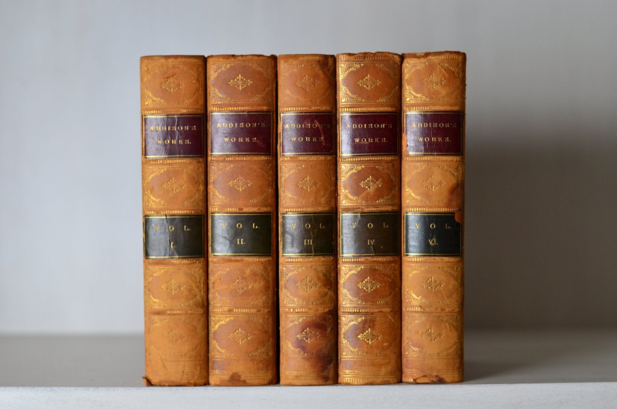 Antique Leather Bound Book Decor - Carmel Brown, Joseph Addison - Brookfield Books