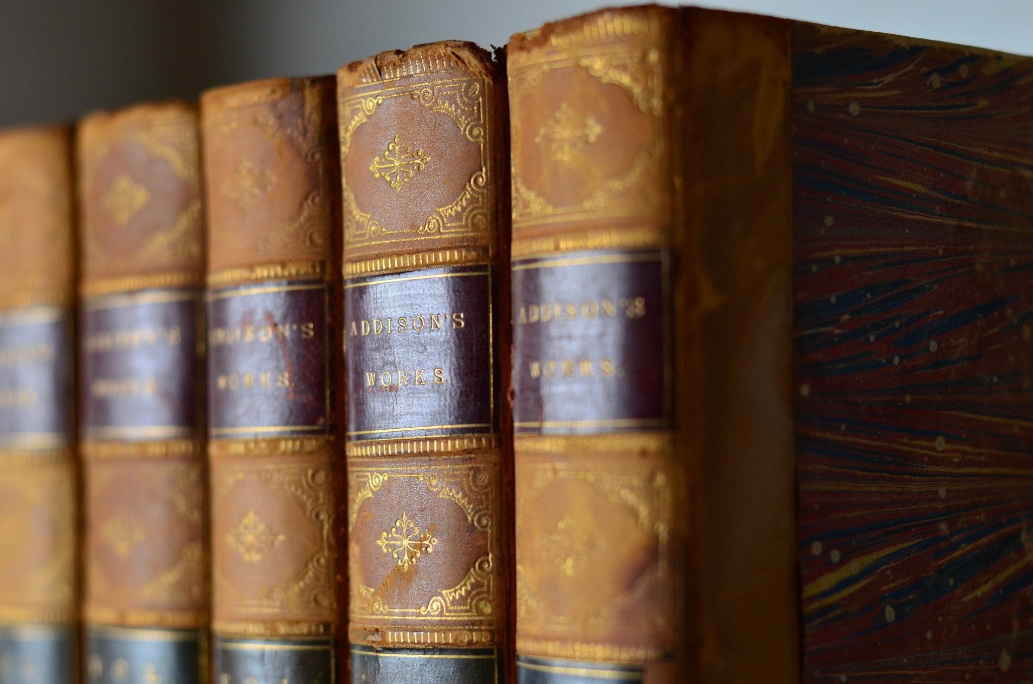 Antique Leather Bound Book Decor - Carmel Brown, Joseph Addison - Brookfield Books