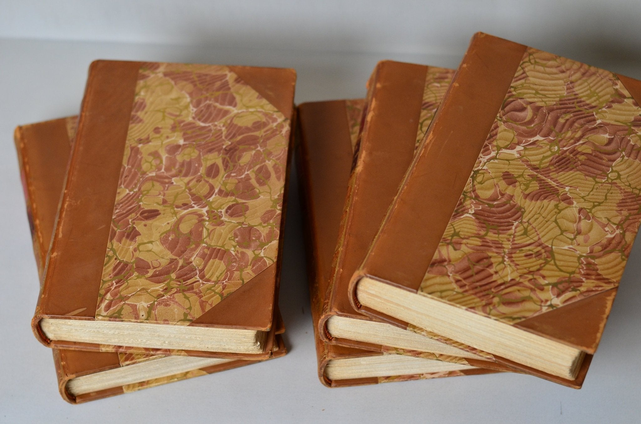 Antique Leather Bound Book Decor - Carmel Brown, William Makepeace Thackeray - Brookfield Books