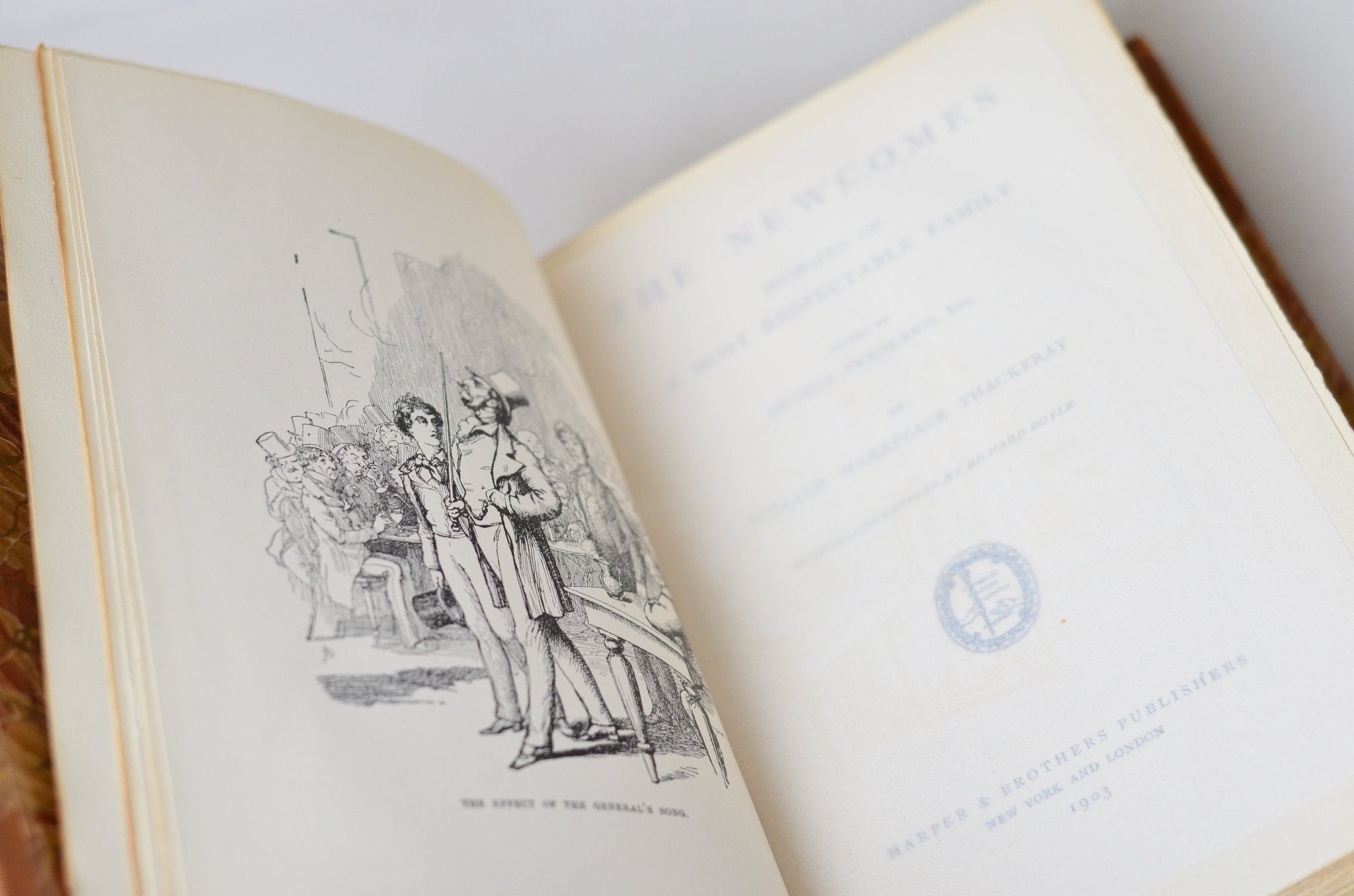 Antique Leather Bound Book Decor - Carmel Brown, William Makepeace Thackeray - Brookfield Books