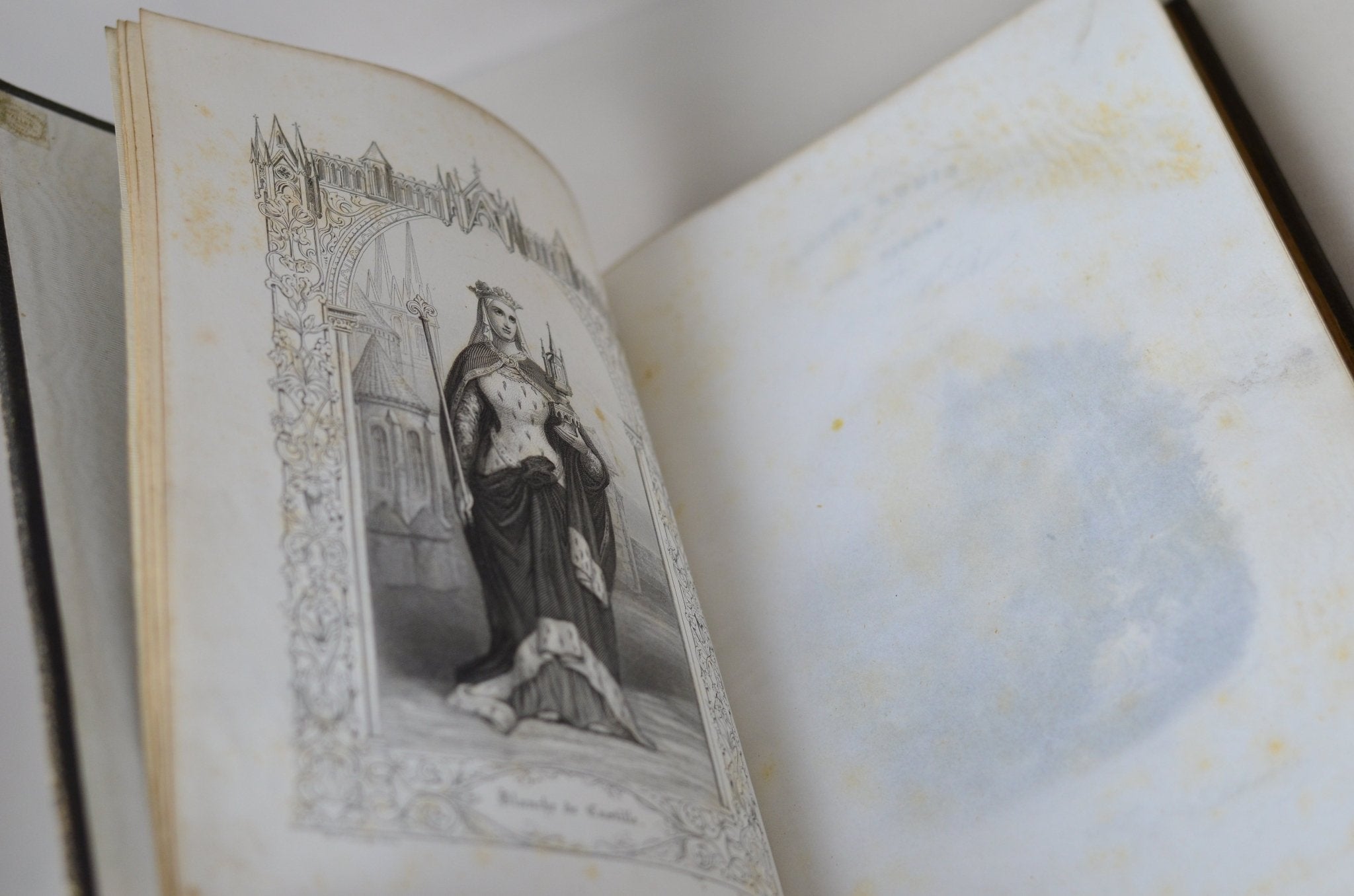 Antique Leather Bound Book Decor - Dark Navy Blue, Saint Louis IX of France - Brookfield Books