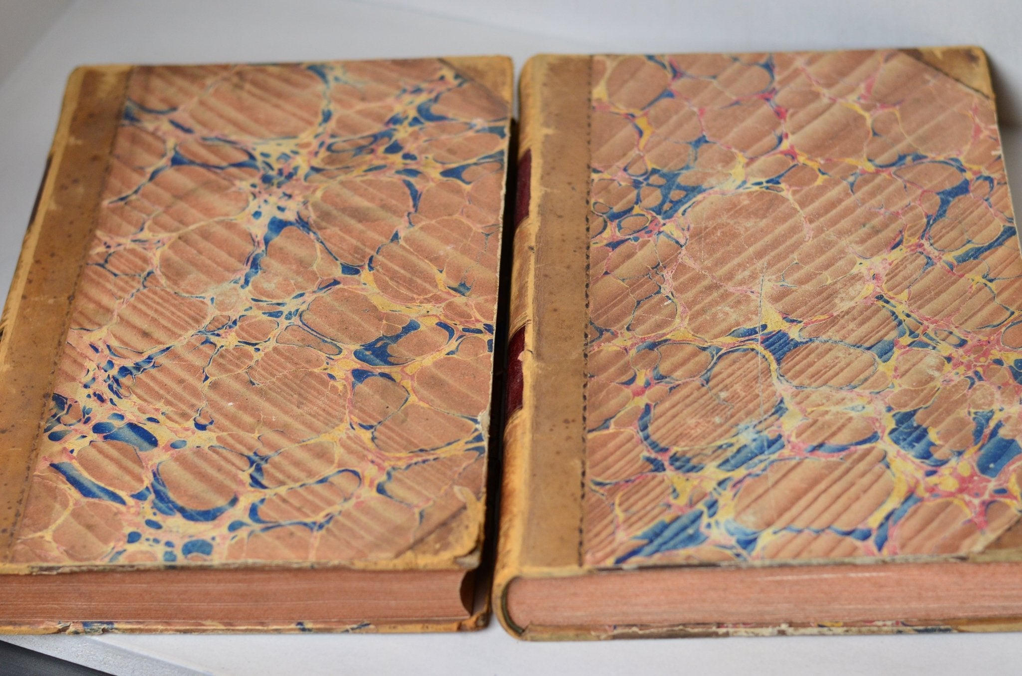 Antique Leather Bound Book Decor - Oversize, Brown, Complete Course in Theology, Latin 1839 - Brookfield Books