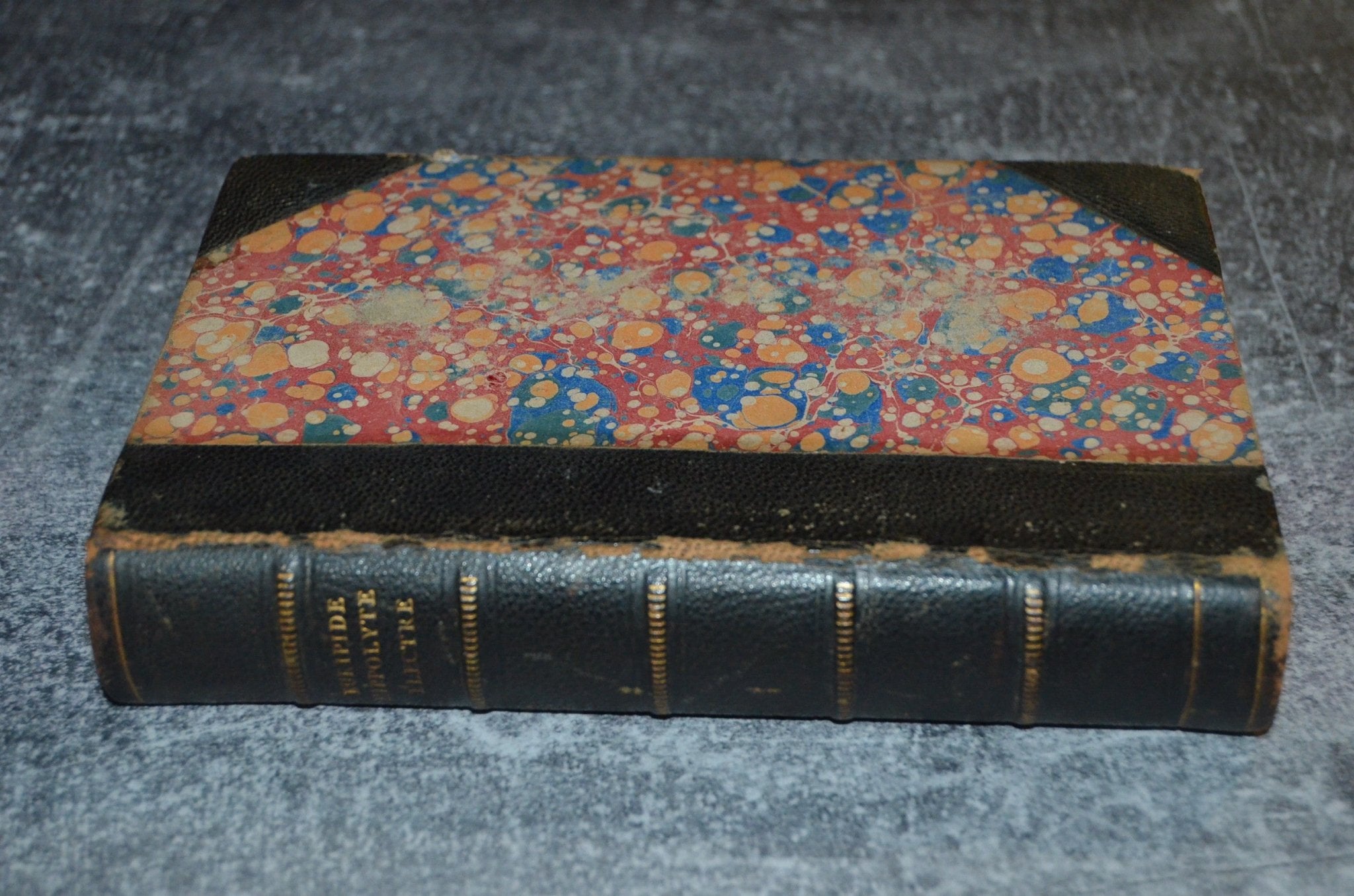 Antique Leather Bound Hippolytus by Euripides 1874 – French & Greek - Brookfield Books