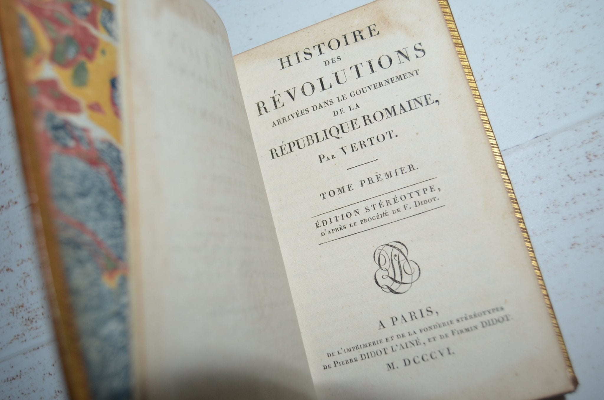 Antique Leather Bound – Histoire Des Revolutions Romaines by René Aubert Vertot 1806 - Brookfield Books
