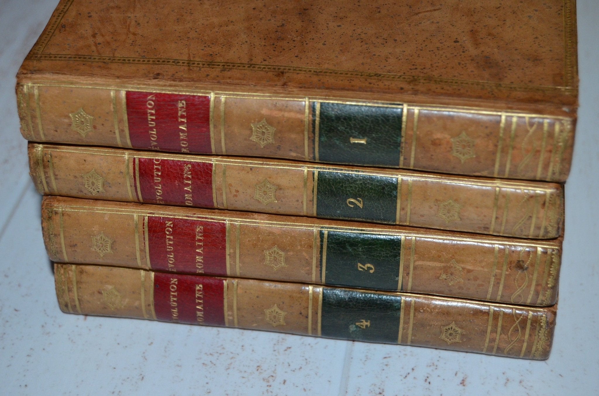 Antique Leather Bound – Histoire Des Revolutions Romaines by René Aubert Vertot 1806 - Brookfield Books
