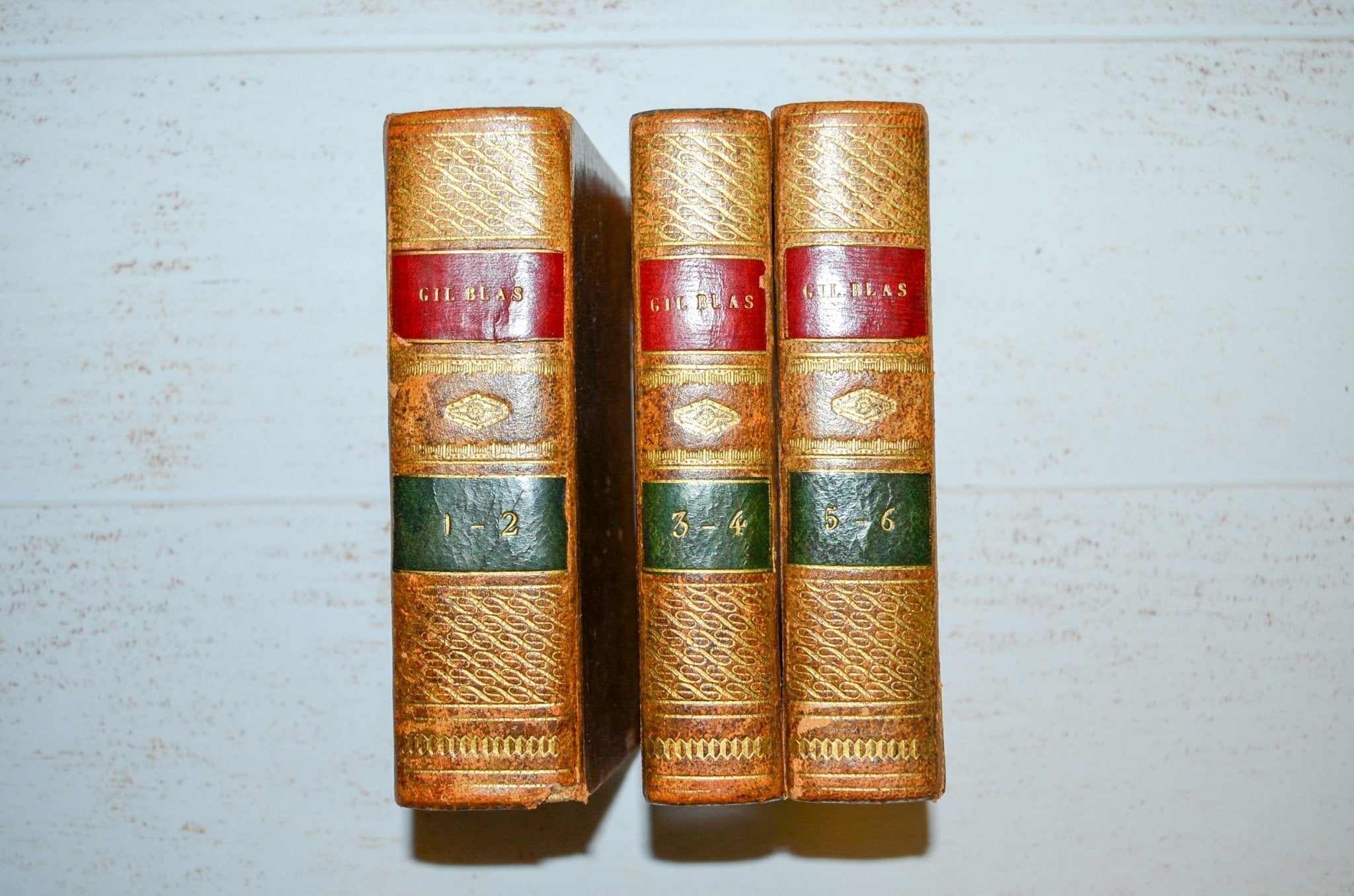Antique Leather Bound – Histoire Gil Blas de Santillane by Alain-René Lesage 1818 - Brookfield Books
