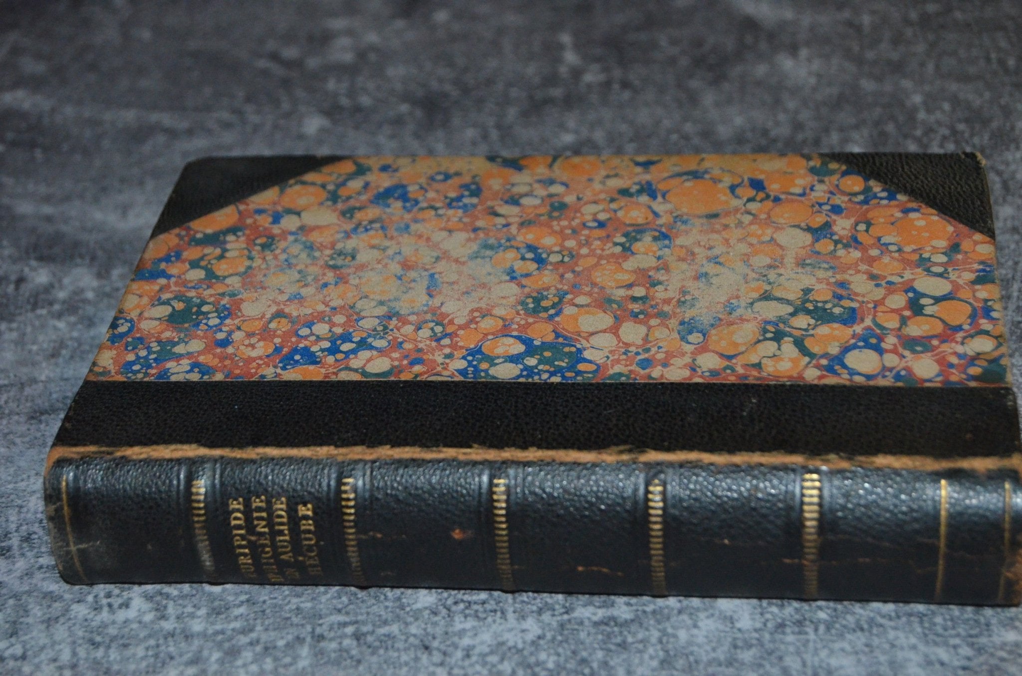 Antique Leather Bound Iphigenia in Aulis by Euripides 1872 – The Bacchae - Brookfield Books