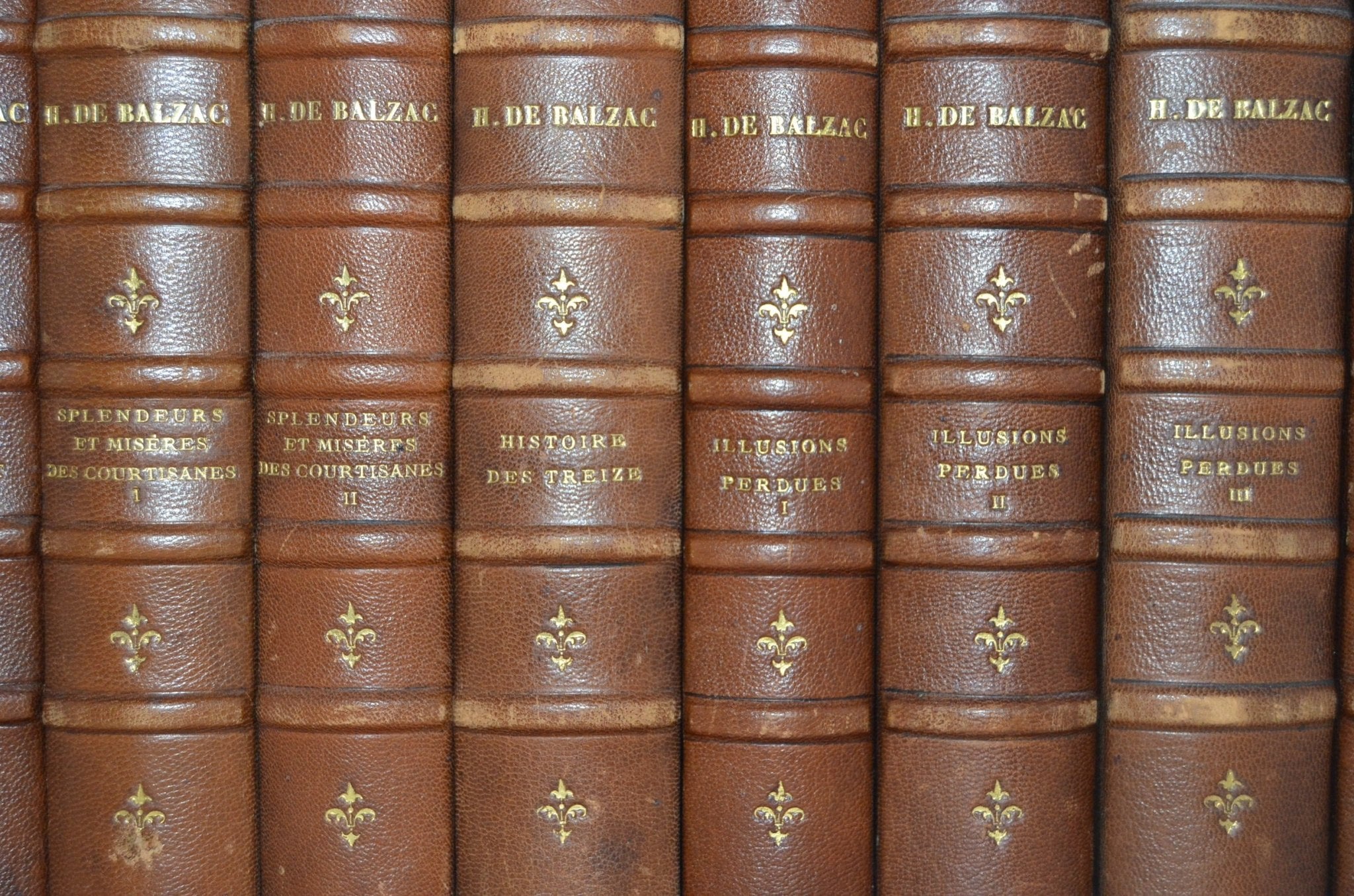 Antique Leather Bound The Human Comedy (La Comédie Humaine) by Honroe de Balzac 1900 - Brookfield Books