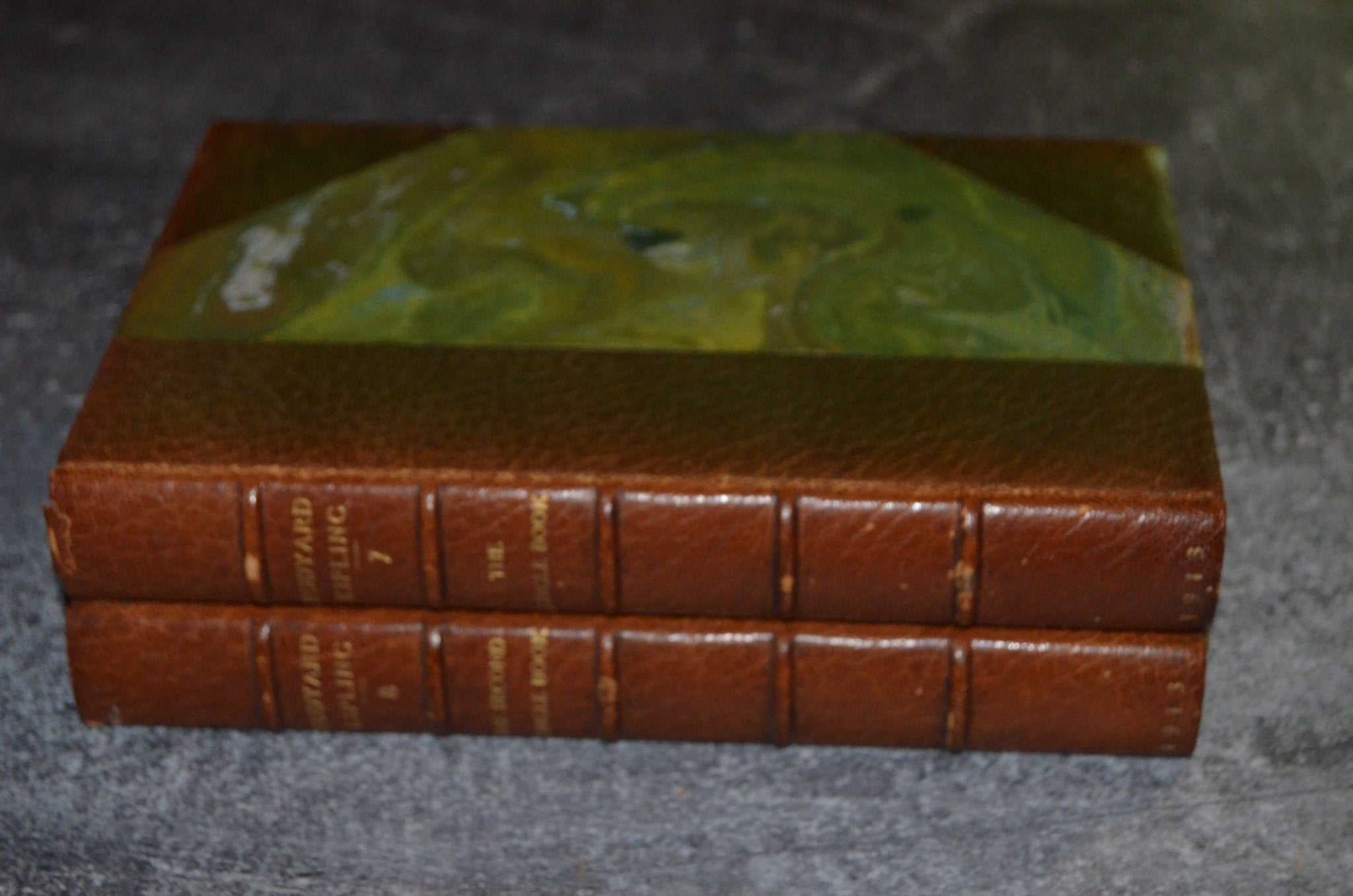 Antique Leather Bound The Jungle Book by Rudyard Kipling 1913 - Brookfield Books