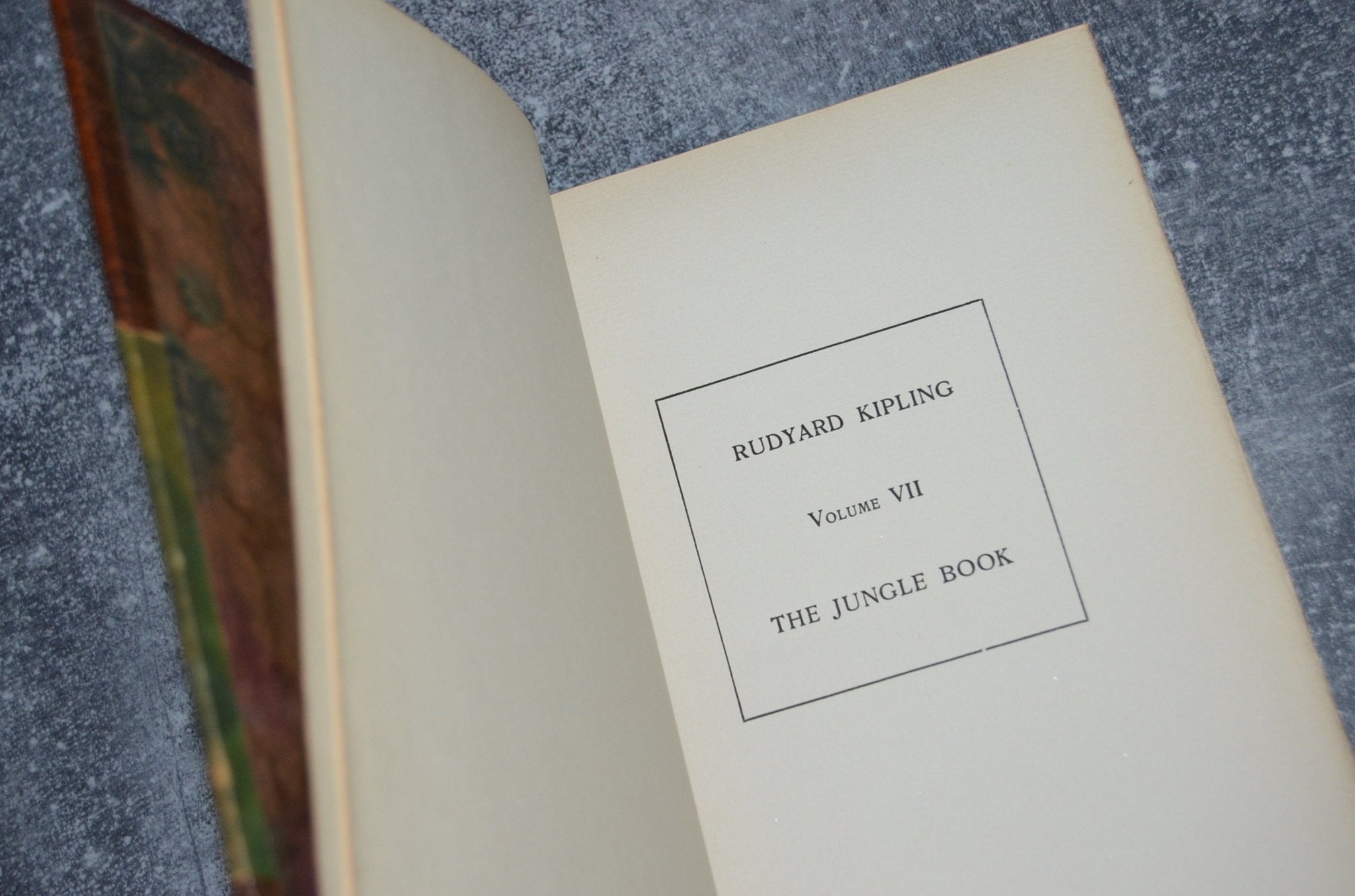 Antique Leather Bound The Jungle Book by Rudyard Kipling 1913 - Brookfield Books