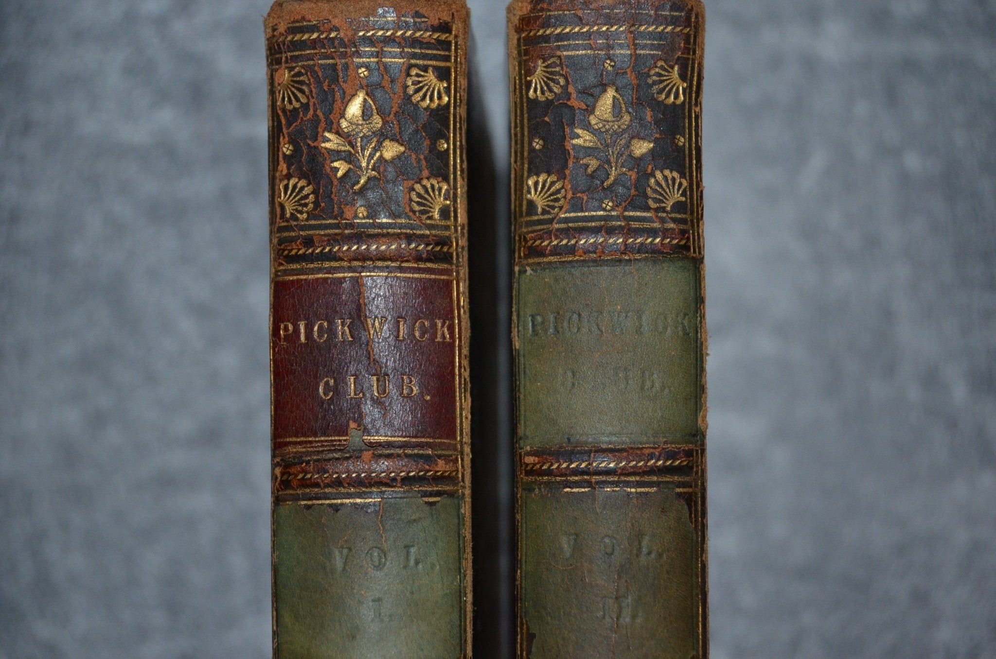 Antique Leather Bound The Pickwick Papers by Charles Dickens 1842 - Brookfield Books