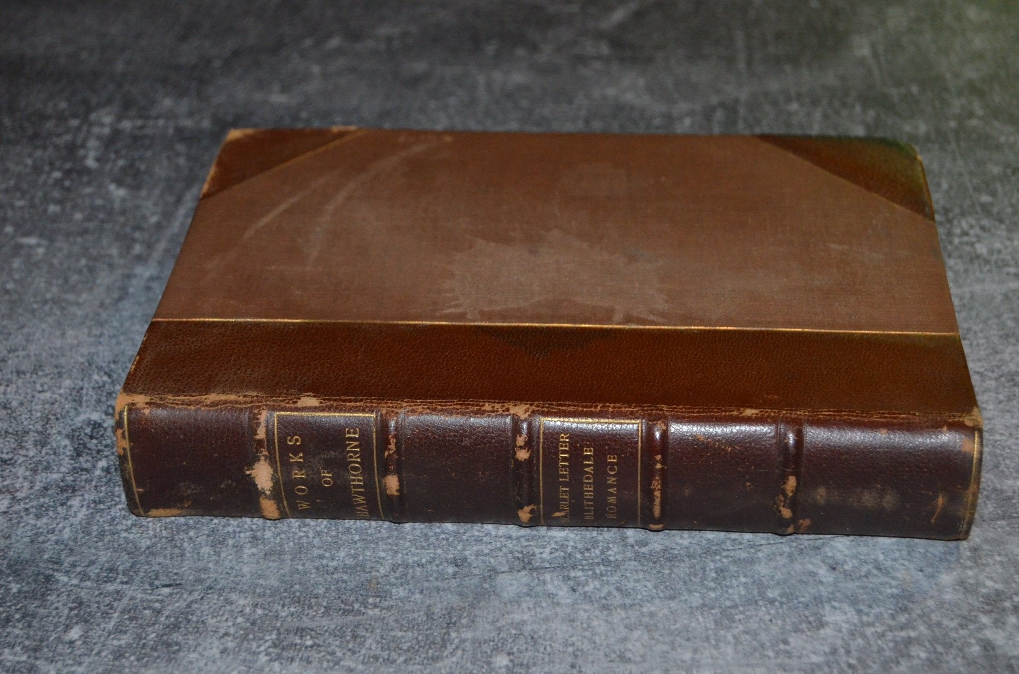 Antique Leather Bound The Scarlett Letter by Nathaniel Hawthorne 1909 - Brookfield Books