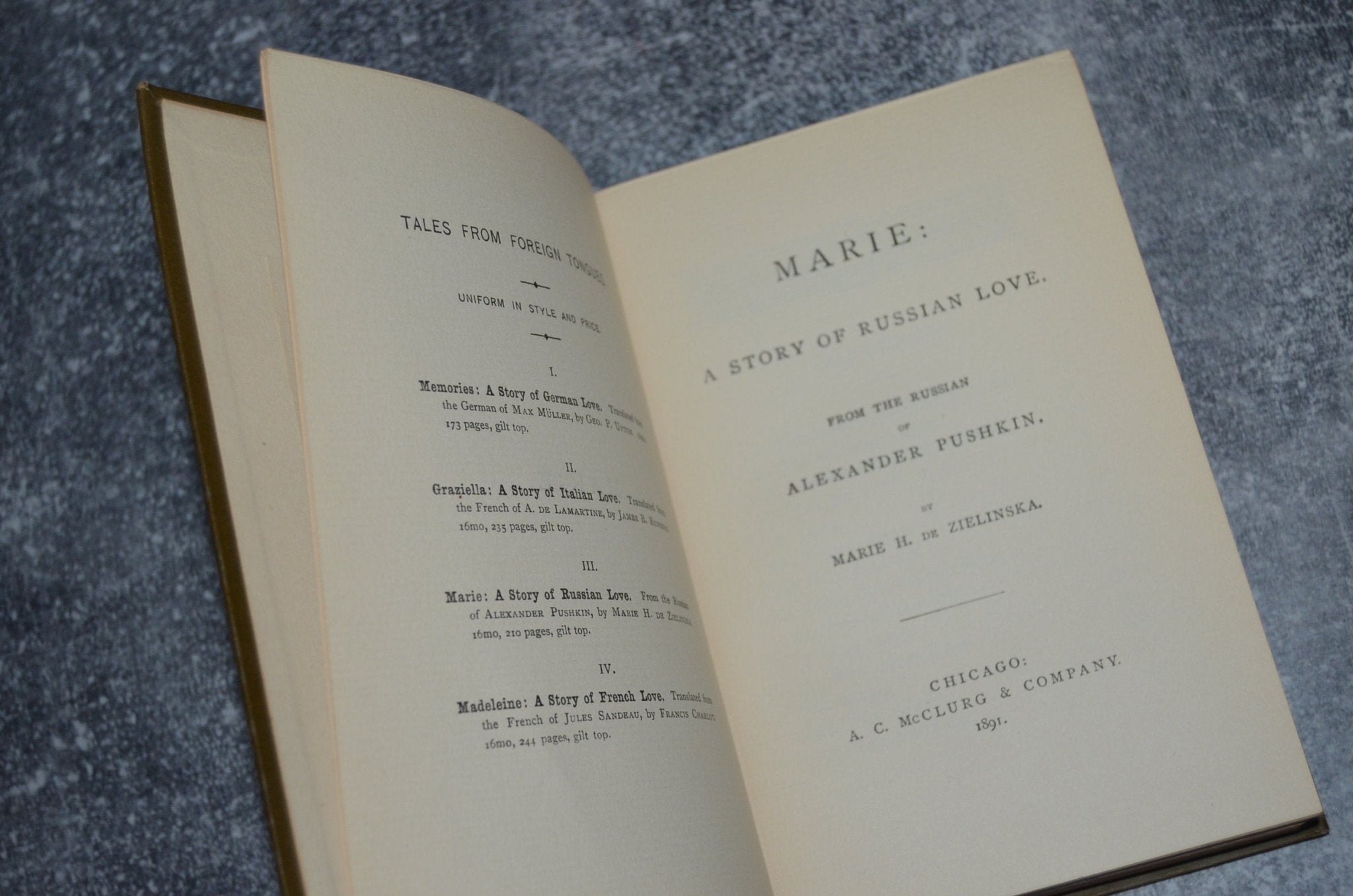 Antique Marie by Alexander Pushkin 1891 - Brookfield Books