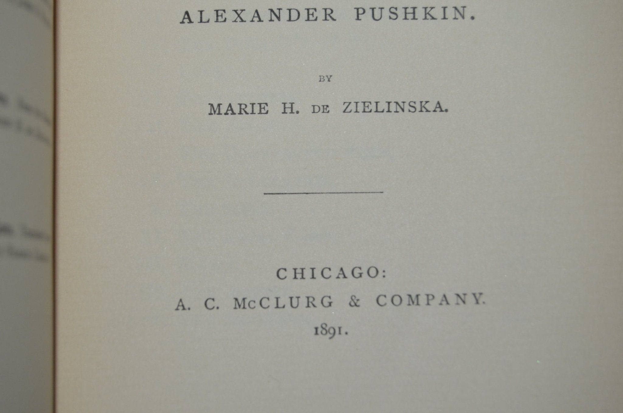 Antique Marie by Alexander Pushkin 1891 - Brookfield Books