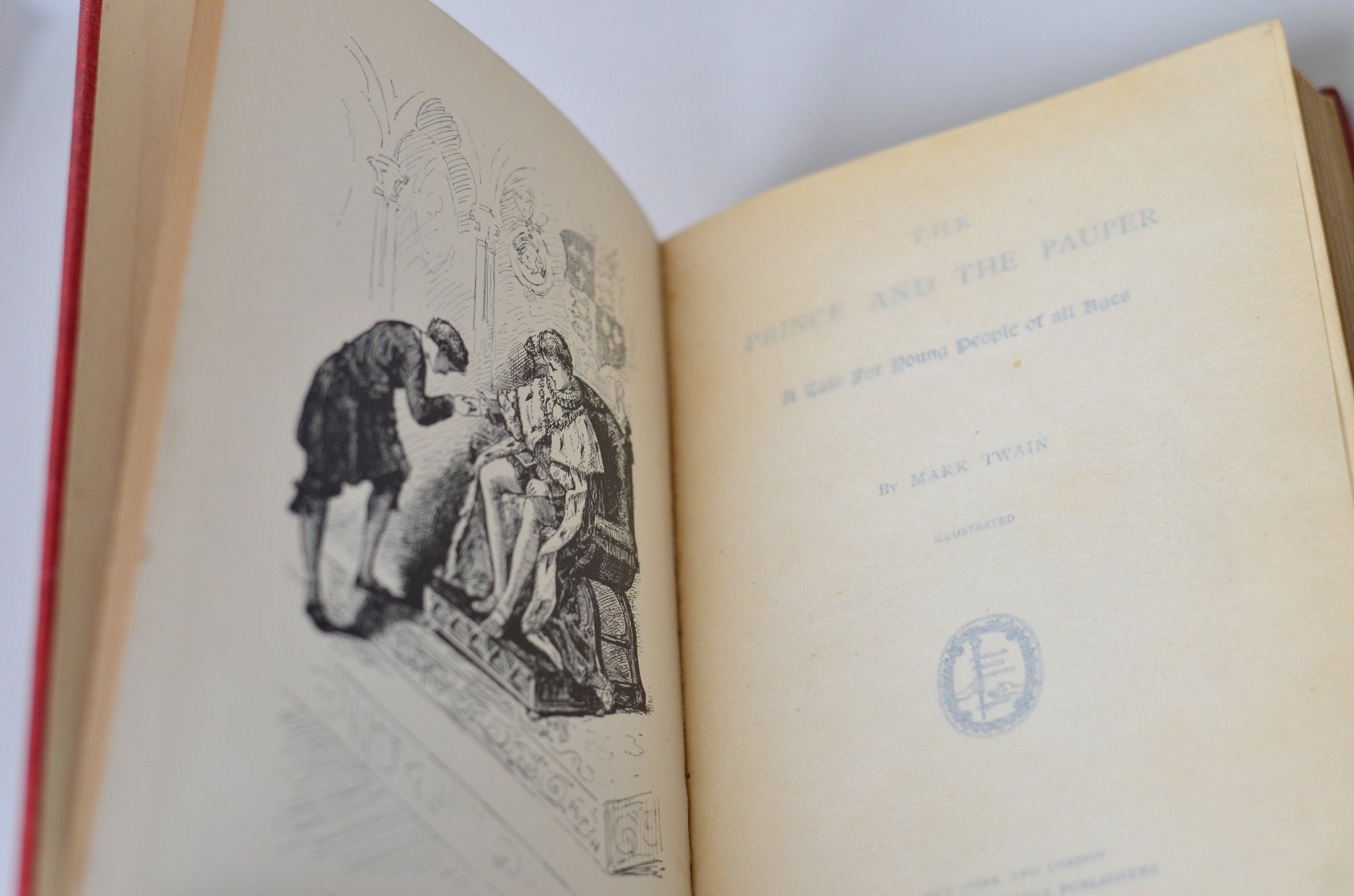 Antique The Prince and The Pauper by Mark Twain 1902 - Brookfield Books