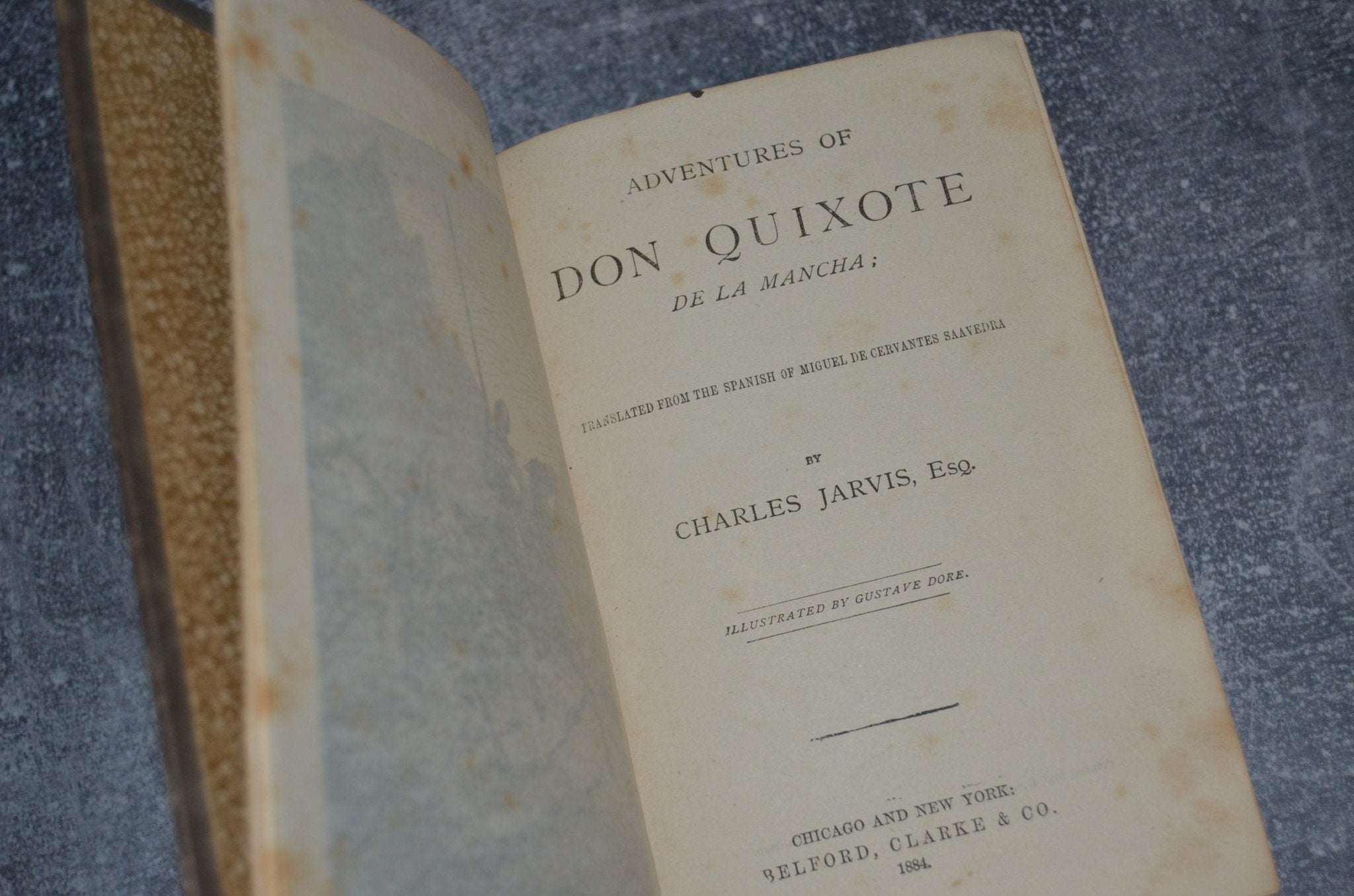 Antique Victorian Binding Don Quixote by Miguel De Cervantes 1884 - Brookfield Books