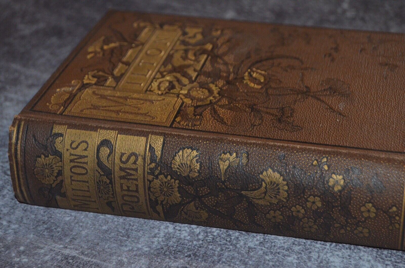 Antique Victorian Binding Poetical Works of John Milton – Thomas Y Crowell - Brookfield Books