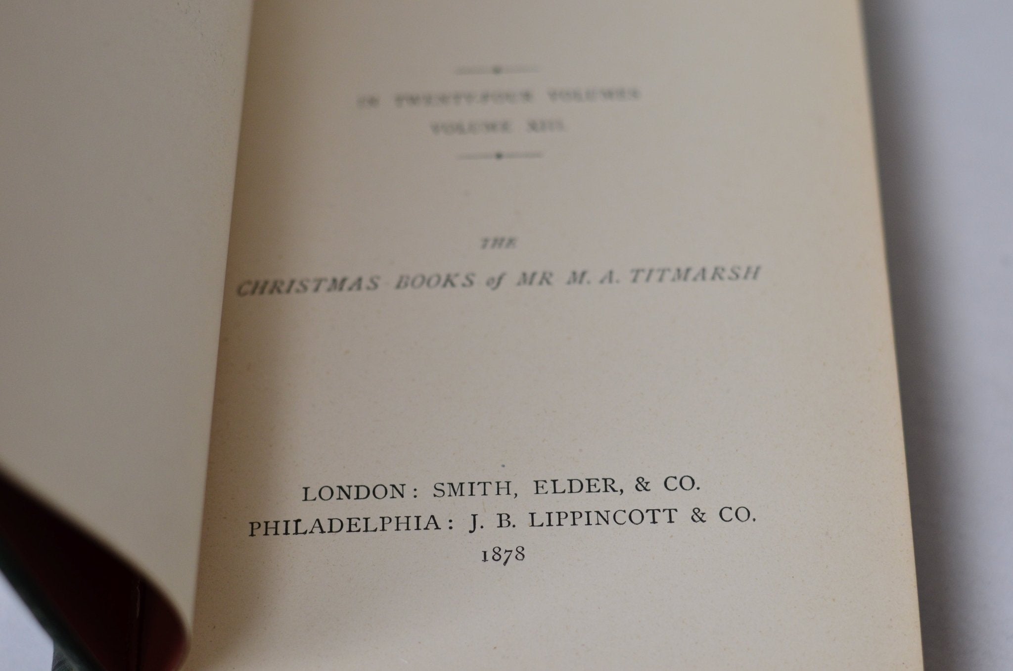 Antique Victorian Binding The Christmas Books by William Makepeace Thackeray 1878 - Brookfield Books