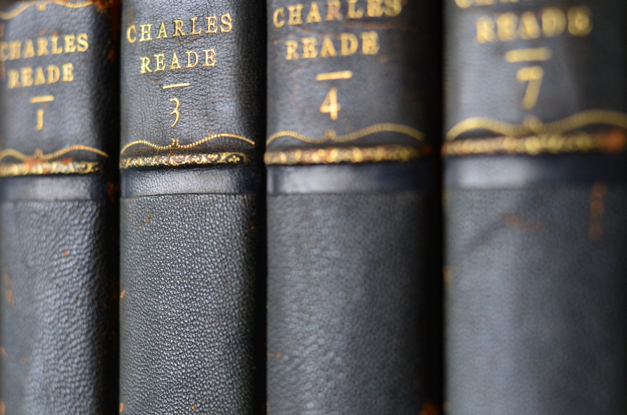 Complete Antique Leather Bound Works of Charles Reade - Dana Estes - Brookfield Books