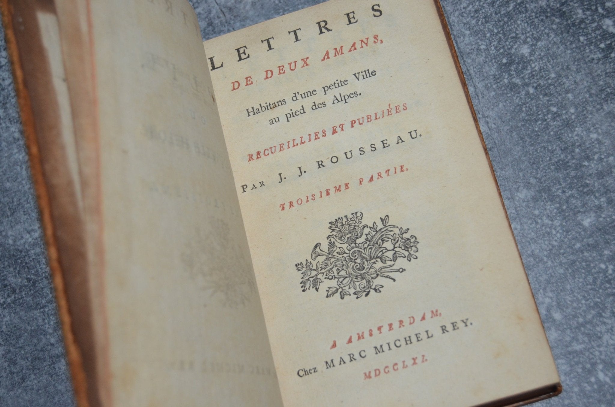 True First Edition Julie, or The New Heloise by Jean - Jacque Rousseau 1761 - Brookfield Books