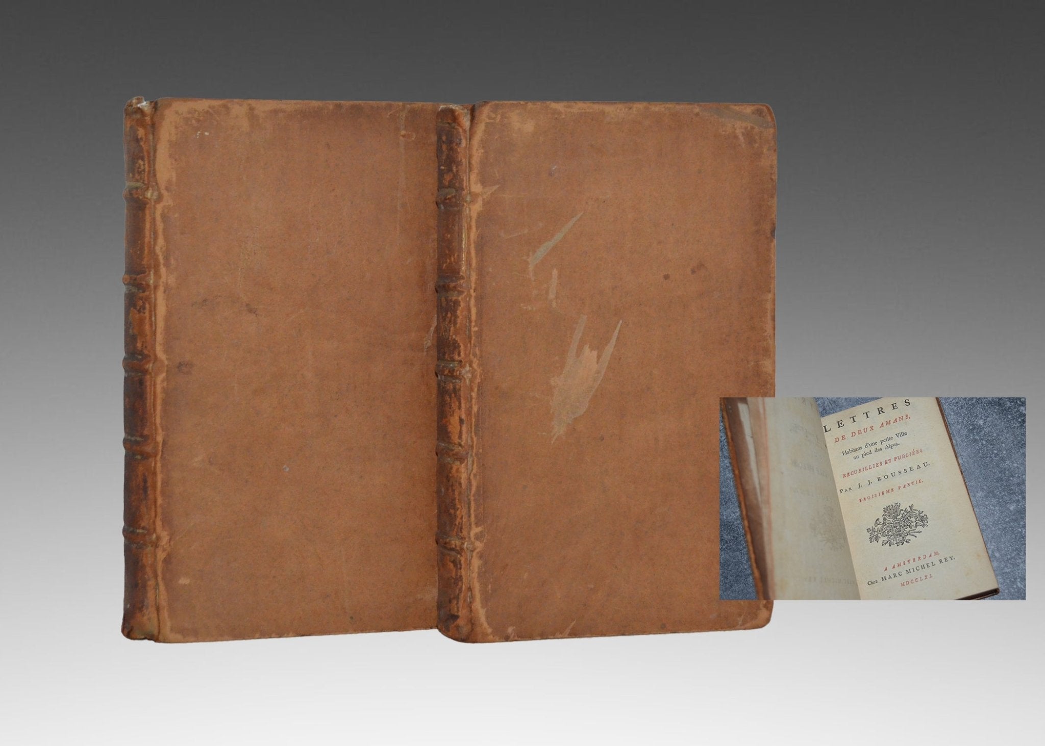 True First Edition Julie, or The New Heloise by Jean - Jacque Rousseau 1761 - Brookfield Books