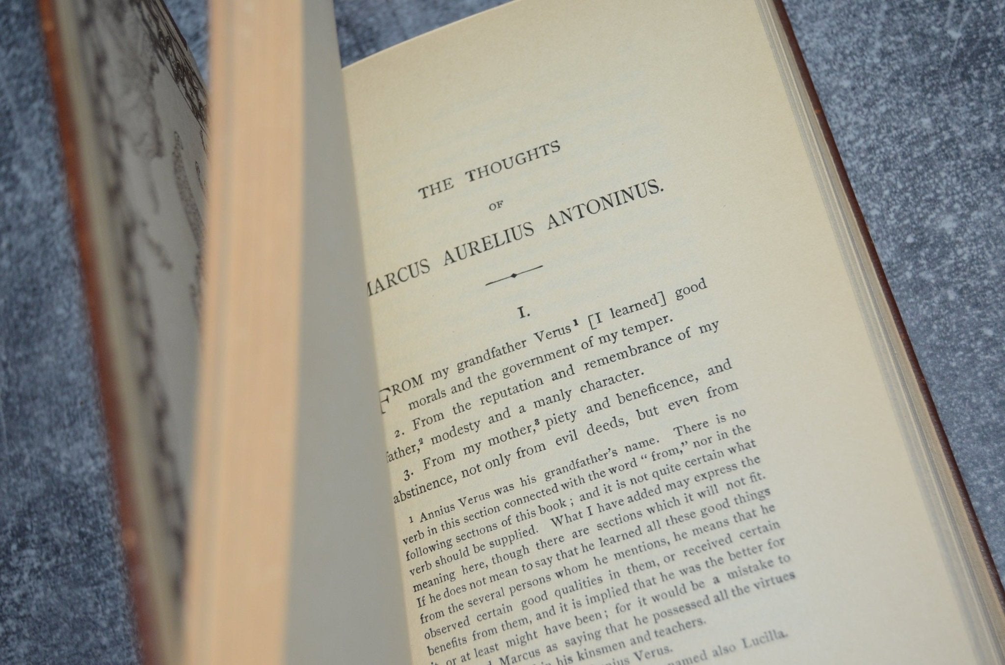 Vintage Leather Bound Meditations by Marcus Aurelius - Brookfield Books