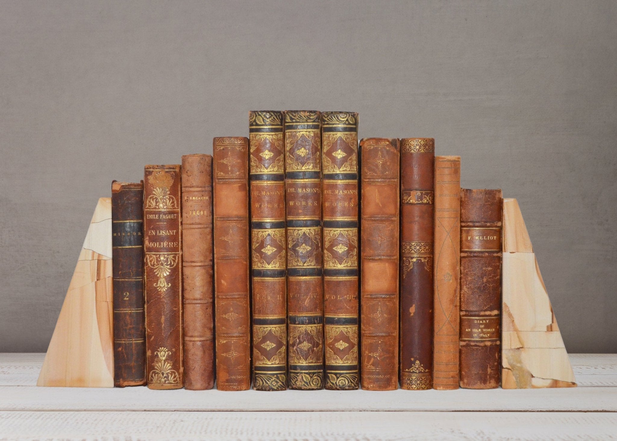 Antique Leather Bound Book Décor – Carmel Brown - Alfred Lord Tennyson - Brookfield Books