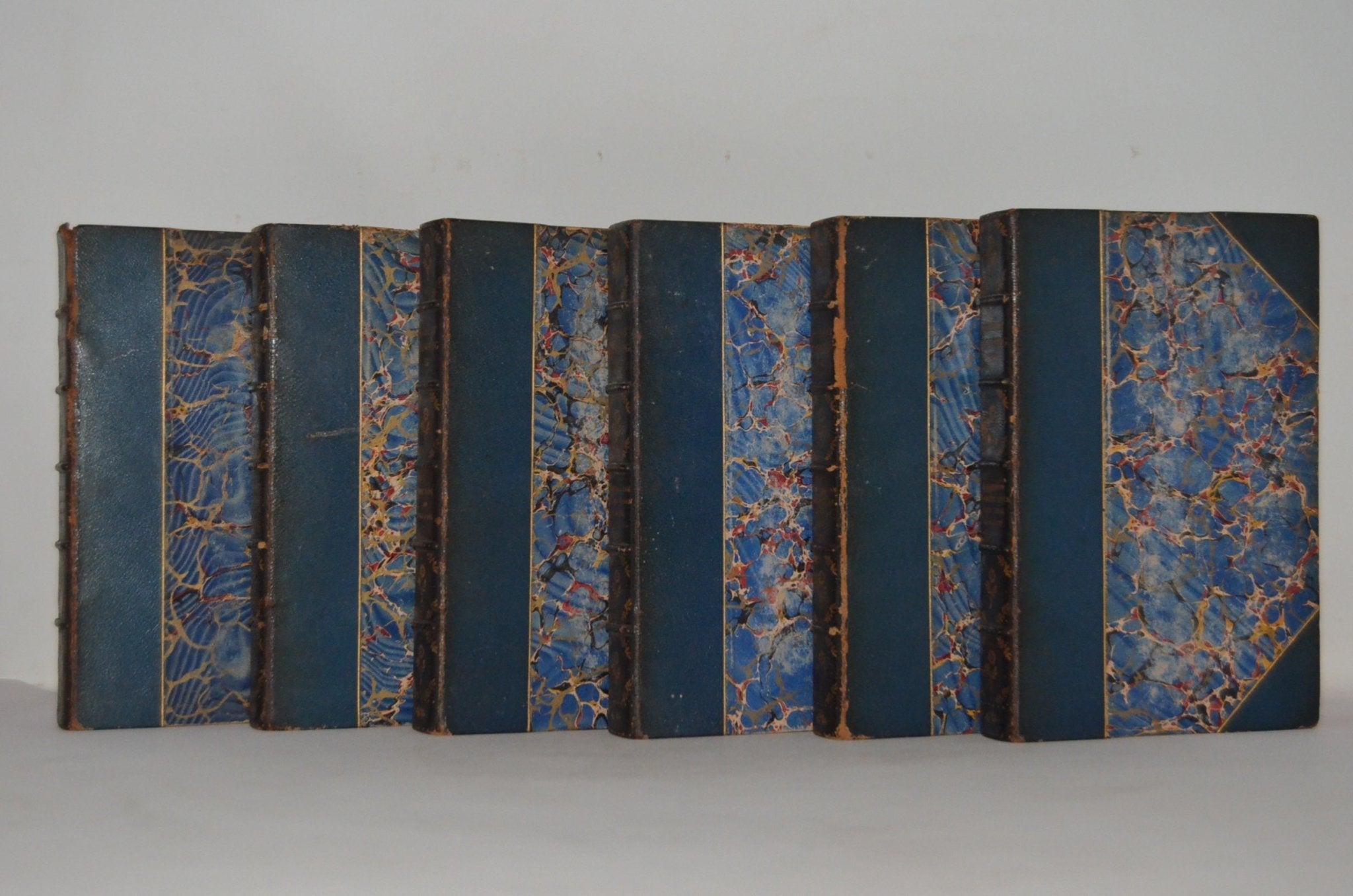 Antique Leather Bound Works of Robert Browning Complete in 6 Volumes 1899 - Brookfield Books