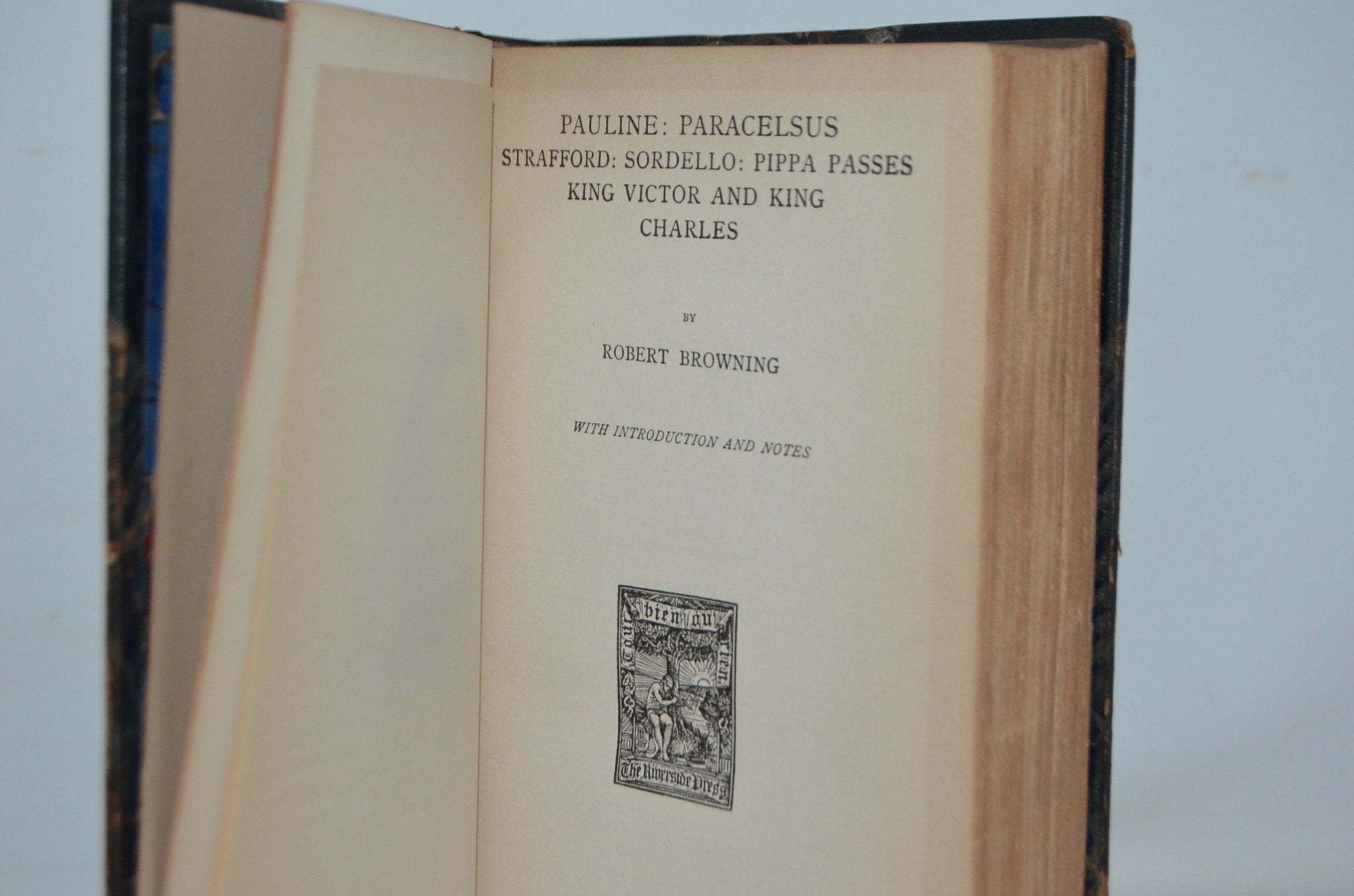 Antique Leather Bound Works of Robert Browning Complete in 6 Volumes 1899 - Brookfield Books
